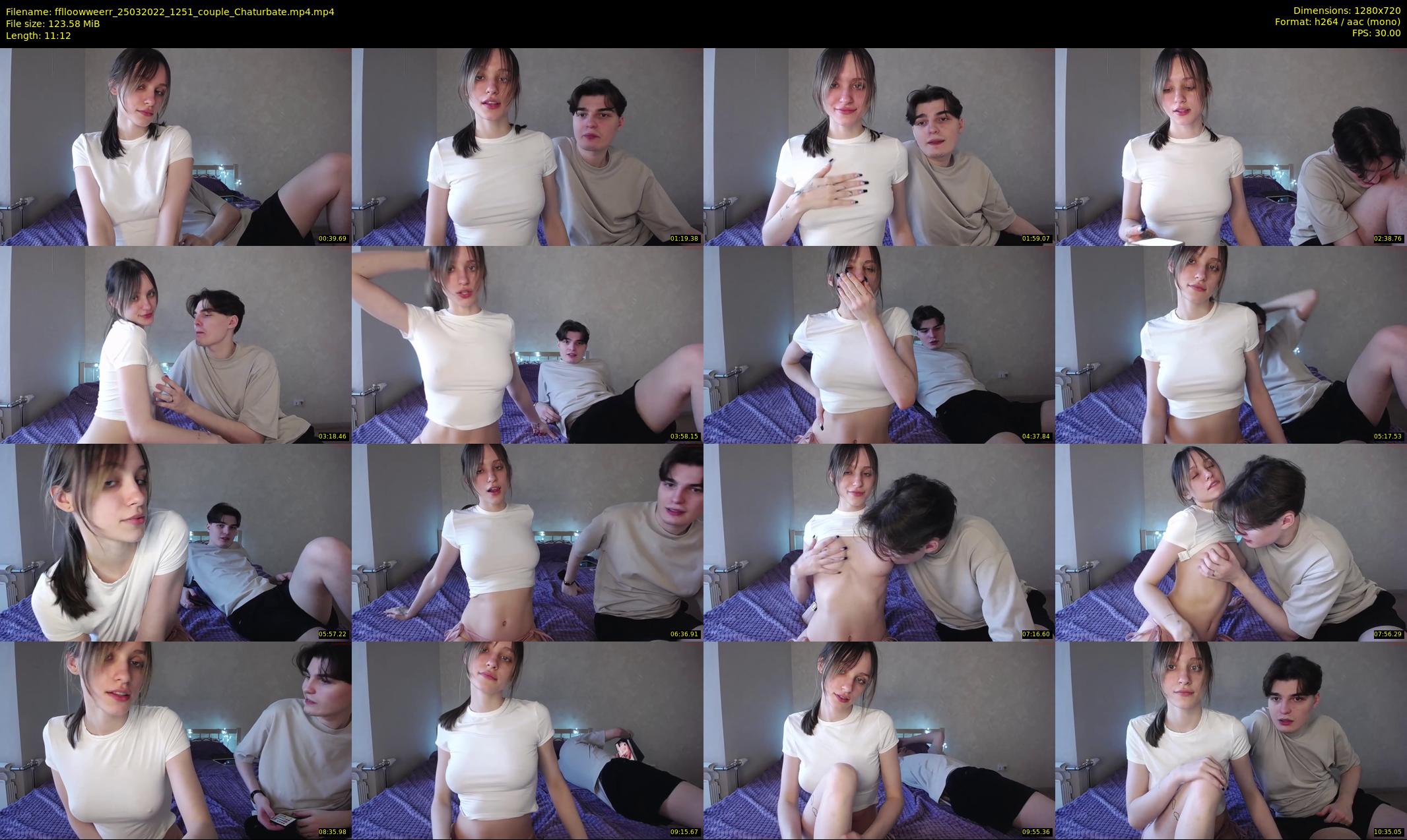 fflloowweerr — 12 minute Chaturbate couple cam show recording, 720p, Mar 25, 2022
