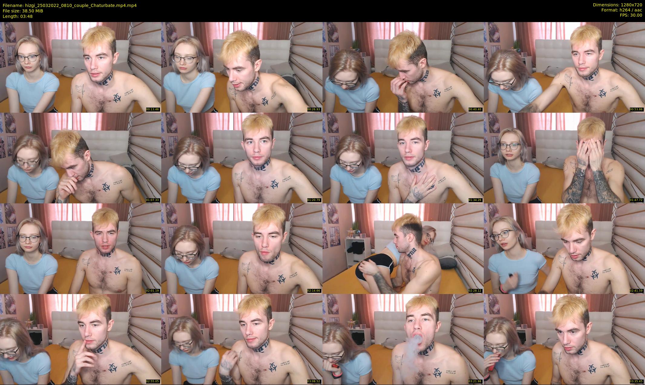 hizgi — 4 minute Chaturbate couple cam show recording, 720p, Mar 25, 2022