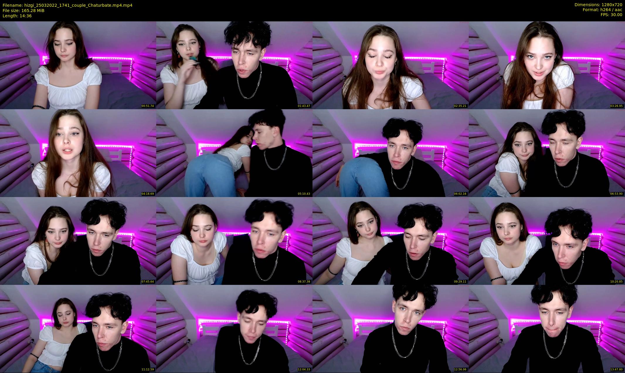 hizgi — 15 minute Chaturbate couple cam show recording, 720p, Mar 25, 2022