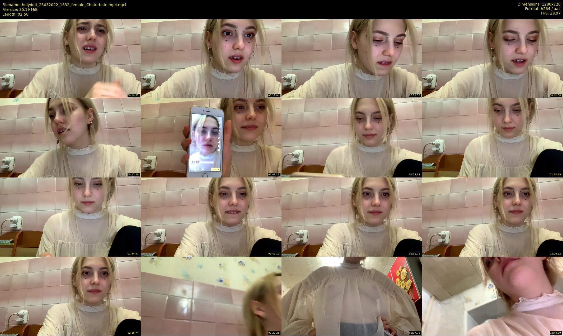 holydori — 3 minute Chaturbate female cam show recording, 720p, Mar 25, 2022