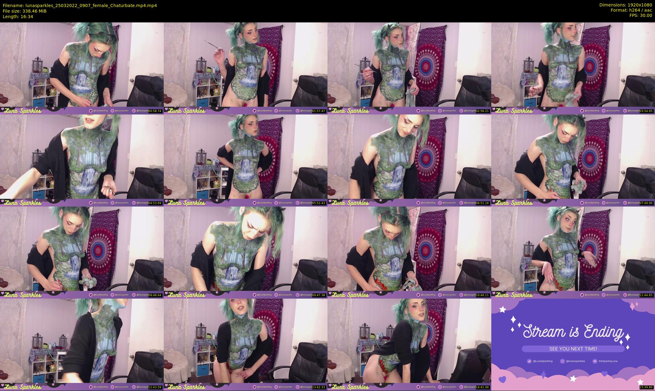 lunasparkles — 17 minute Chaturbate female cam show recording, 1080p, Mar 25, 2022