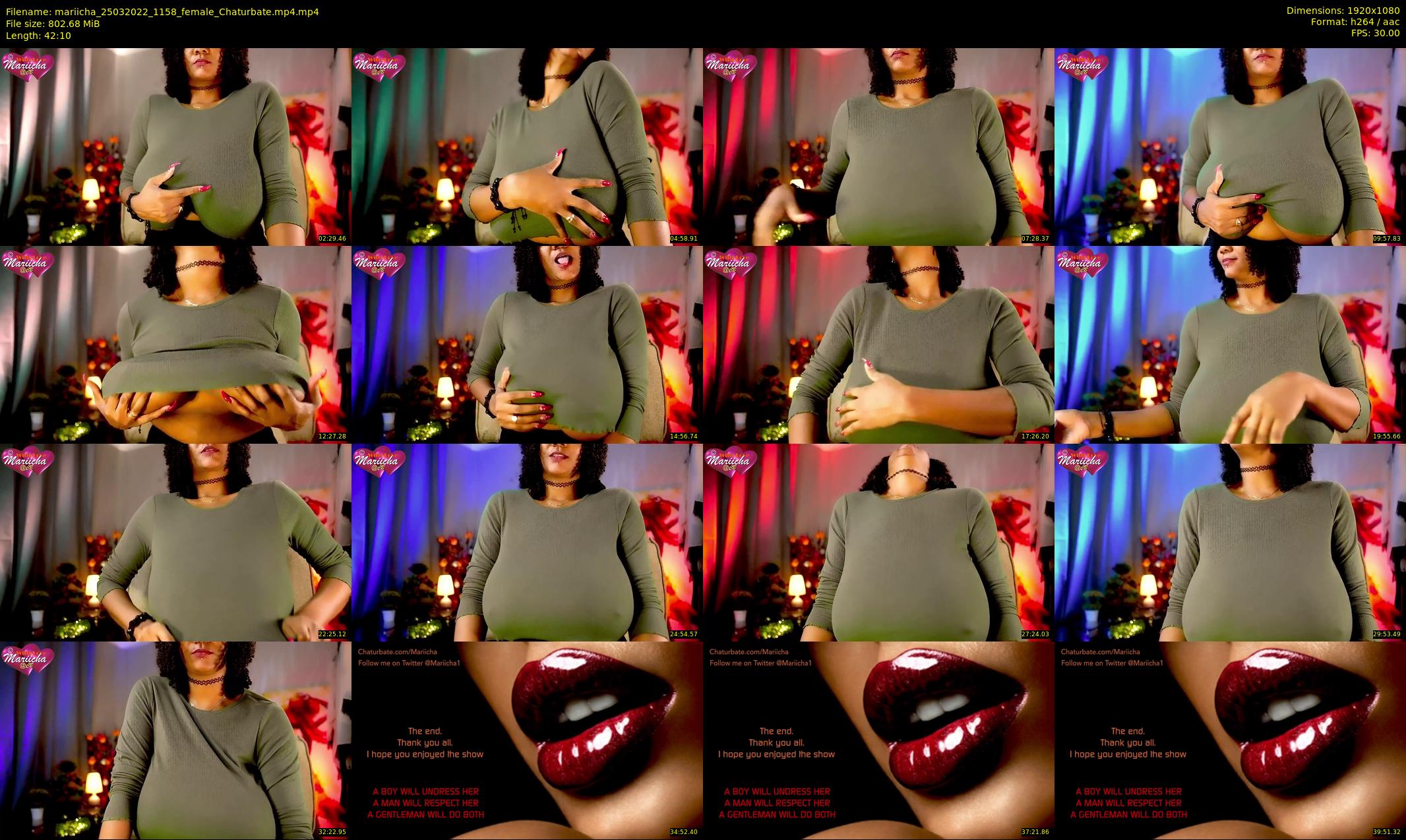 mariicha — 43 minute Chaturbate female cam show recording, 1080p, Mar 25, 2022