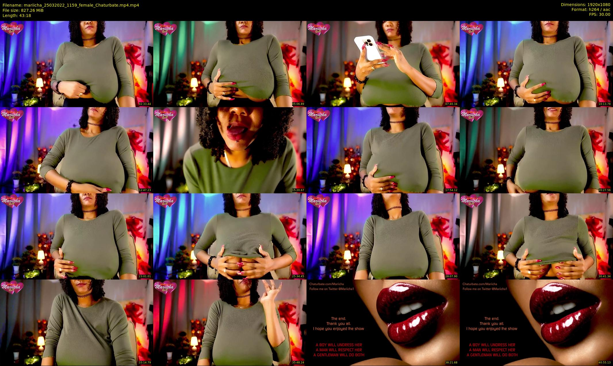 mariicha — 44 minute Chaturbate female cam show recording, 1080p, Mar 25, 2022