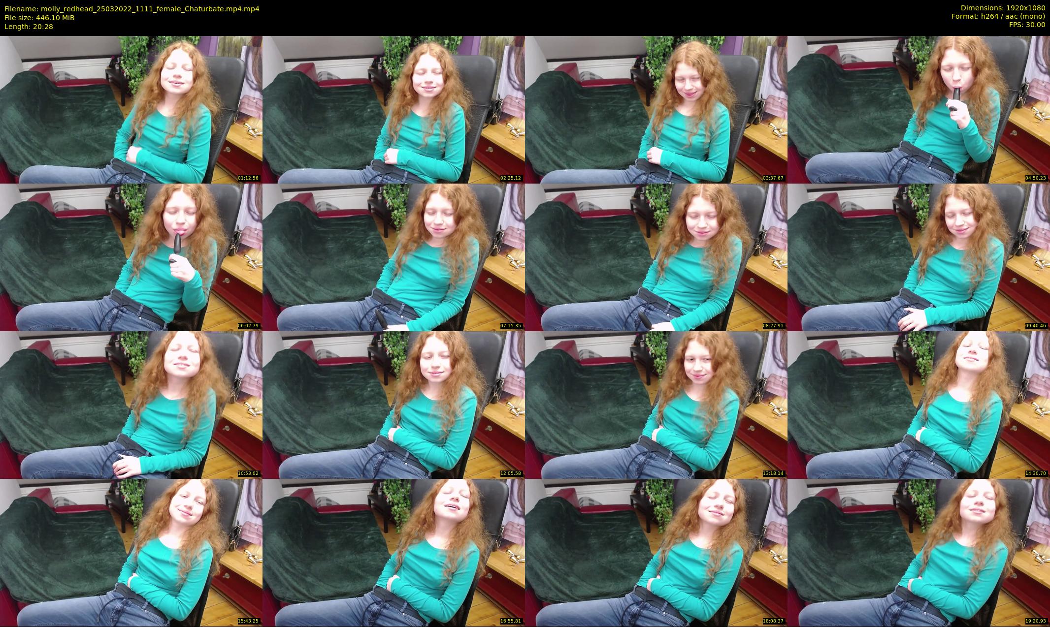 molly_redhead — 21 minute Chaturbate female cam show recording, 1080p, Mar 25, 2022