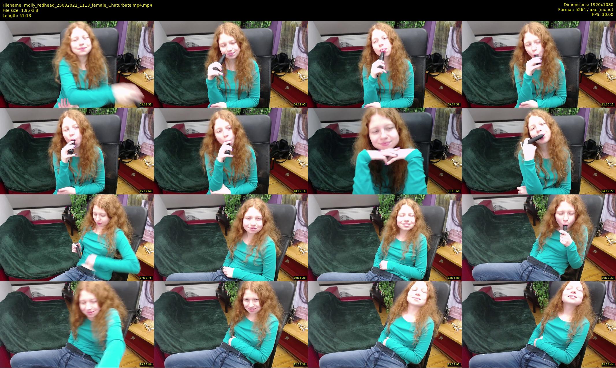 molly_redhead — 52 minute Chaturbate female cam show recording, 1080p, Mar 25, 2022