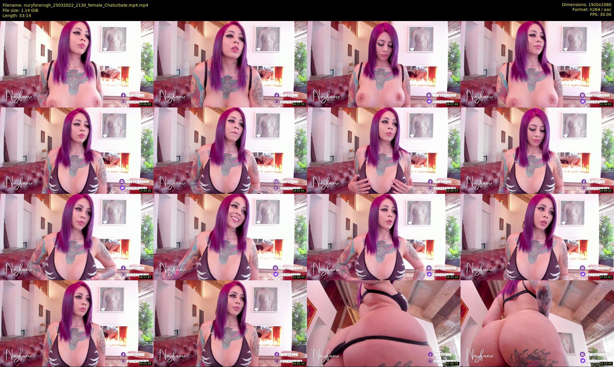 nuryforerogh — 54 minute Chaturbate female cam show recording, 1080p, Mar 25, 2022