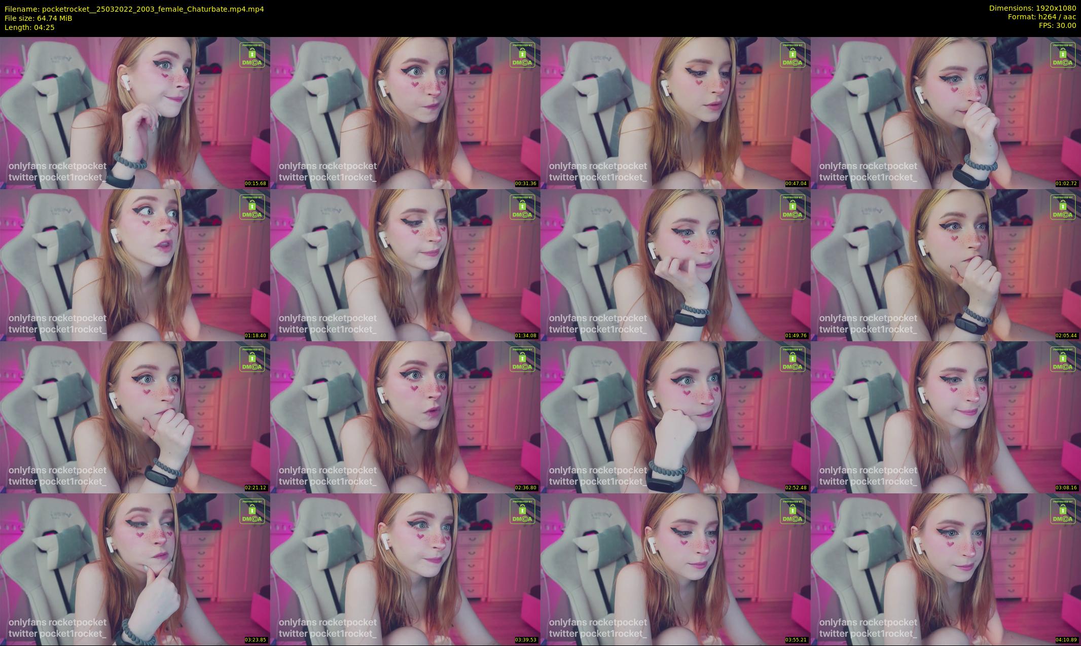 pocketrocket_ — 5 minute Chaturbate female cam show recording, 1080p, Mar 25, 2022