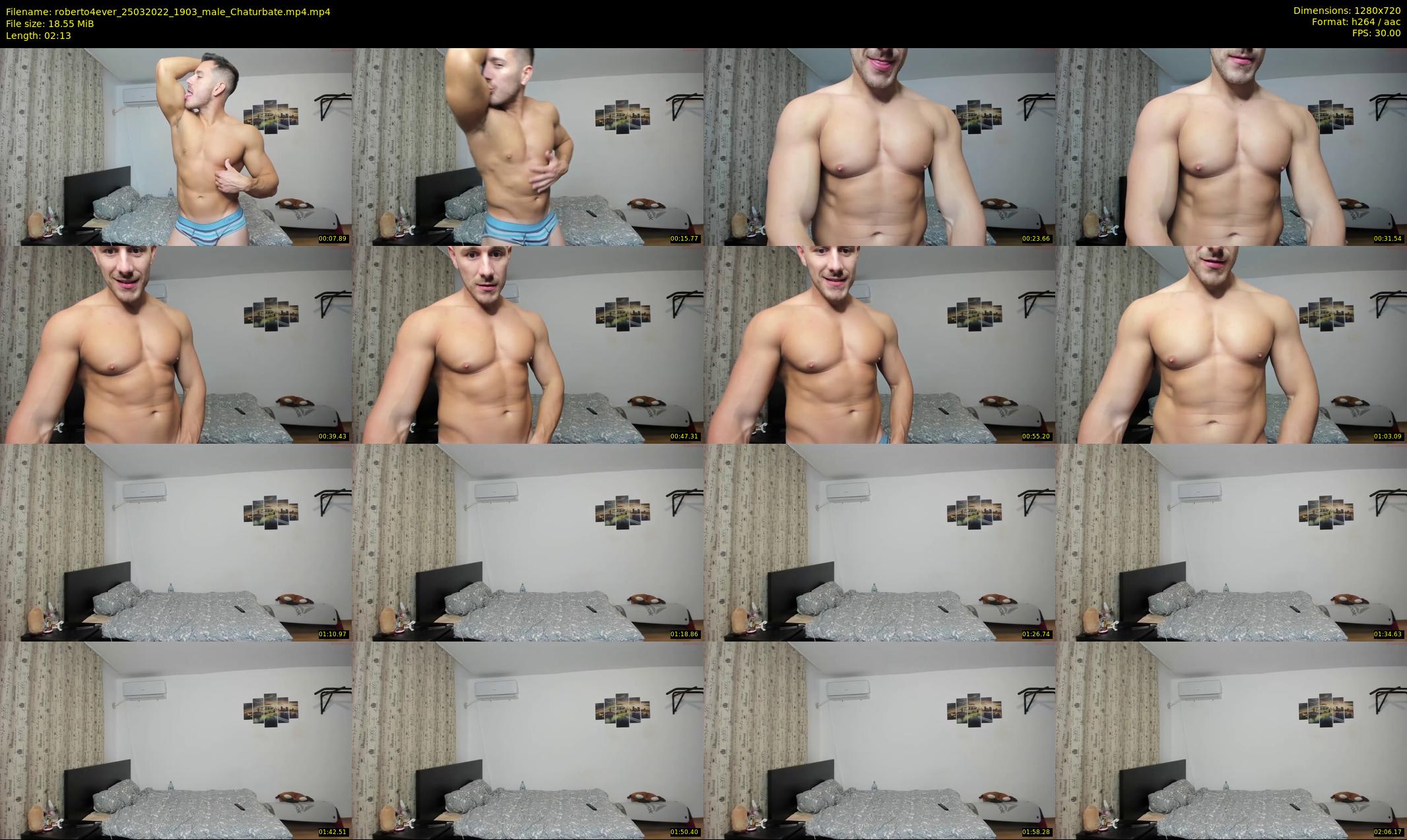 roberto4ever — 3 minute Chaturbate male cam show recording, 720p, Mar 25, 2022