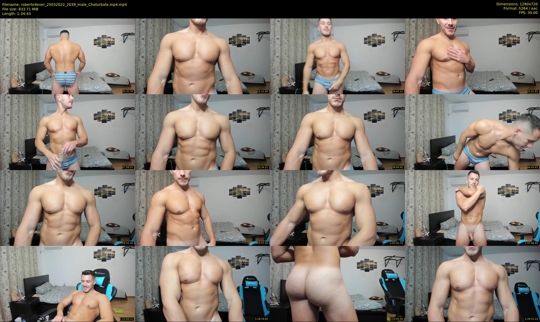 roberto4ever — 95 minute Chaturbate male cam show recording, 720p, Mar 25, 2022