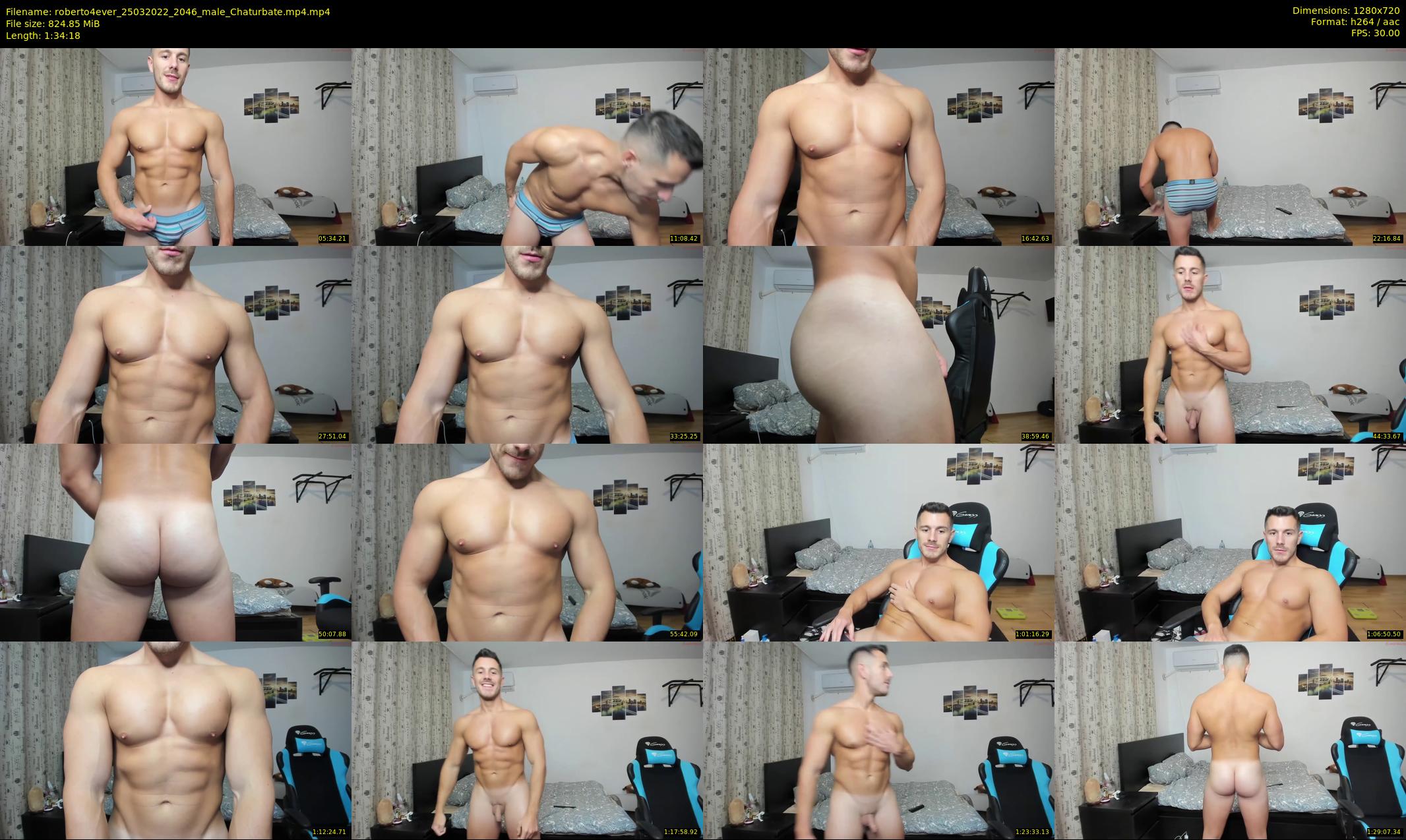roberto4ever — 95 minute Chaturbate male cam show recording, 720p, Mar 25, 2022