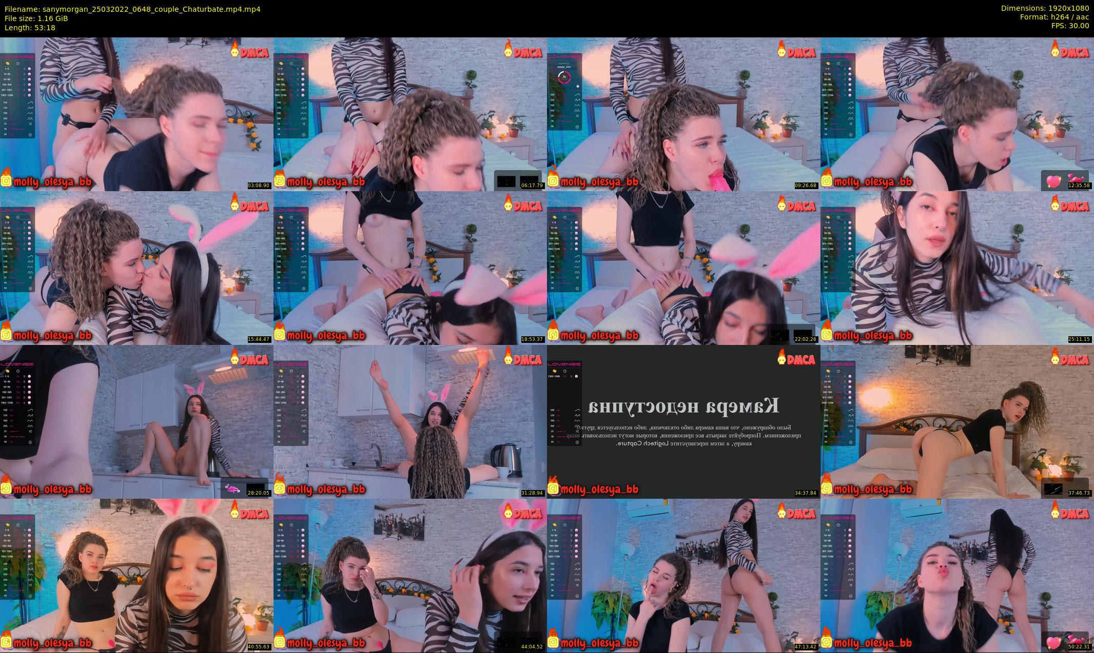 sanymorgan — 54 minute Chaturbate couple cam show recording, 1080p, Mar 25, 2022