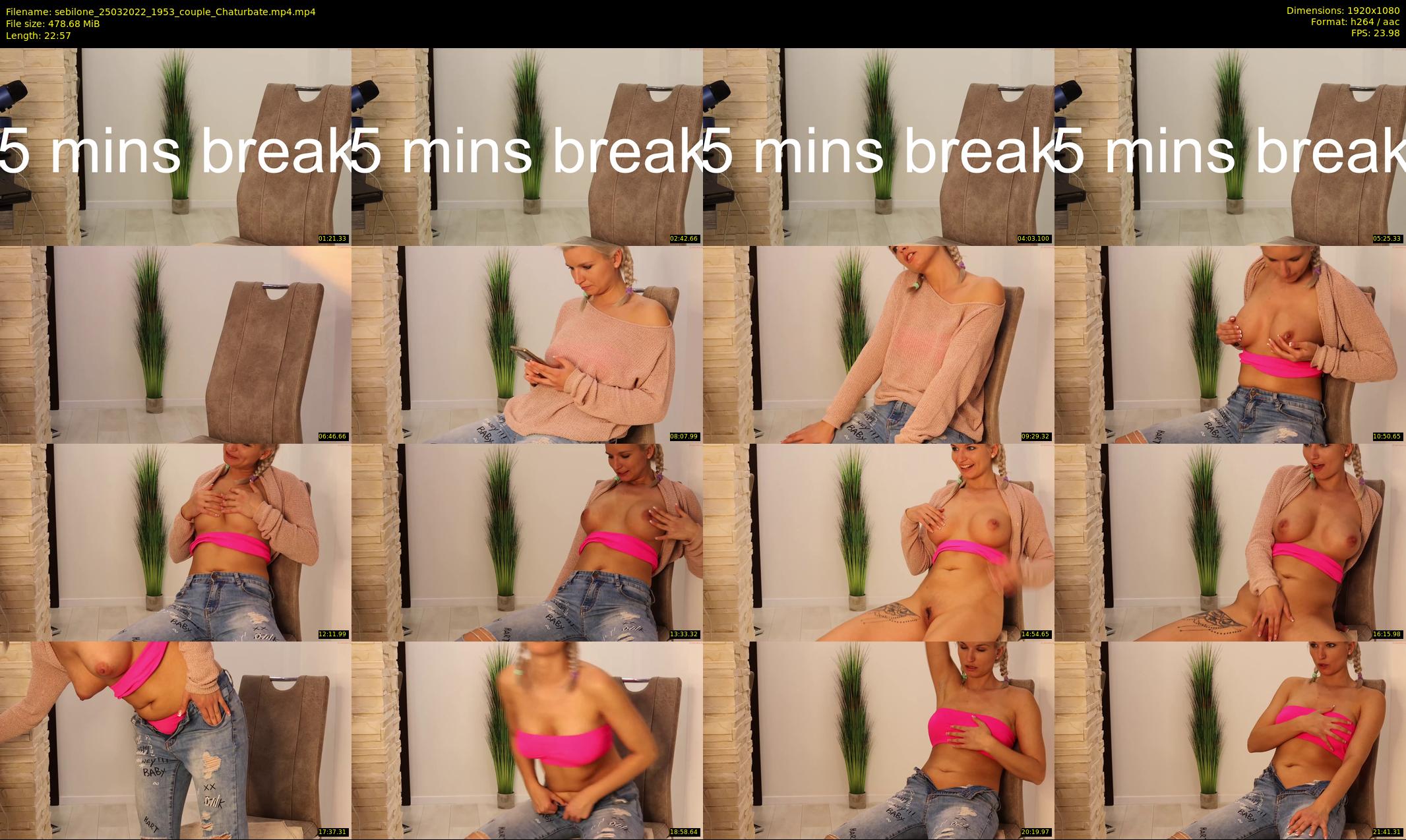 sebilone — 23 minute Chaturbate couple cam show recording, 1080p, Mar 25, 2022
