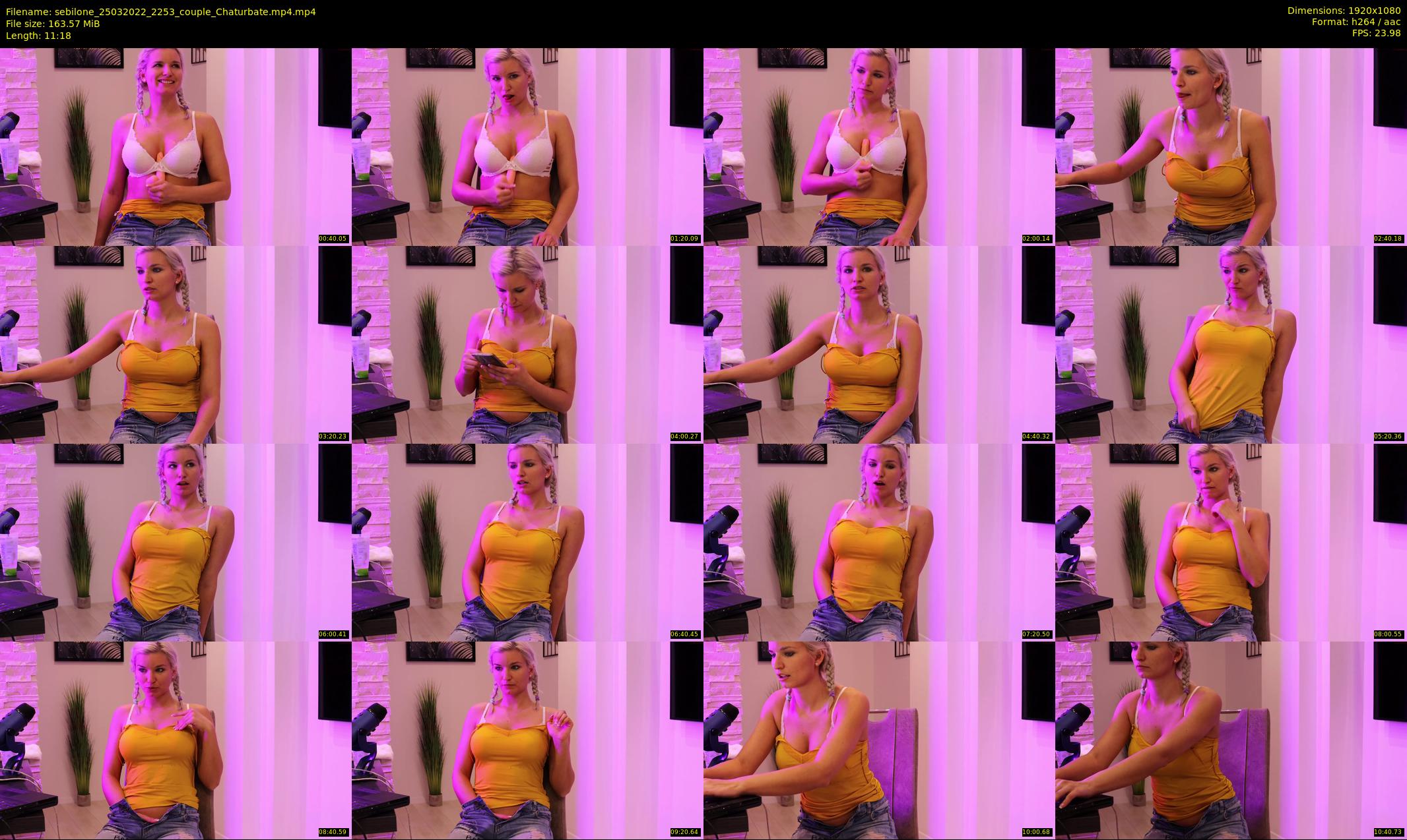 sebilone — 12 minute Chaturbate couple cam show recording, 1080p, Mar 25, 2022