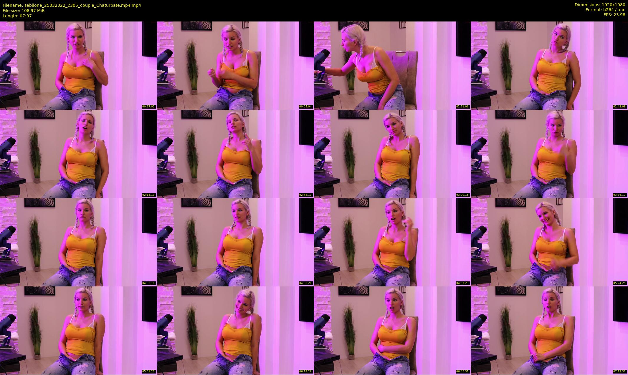 sebilone — 8 minute Chaturbate couple cam show recording, 1080p, Mar 25, 2022