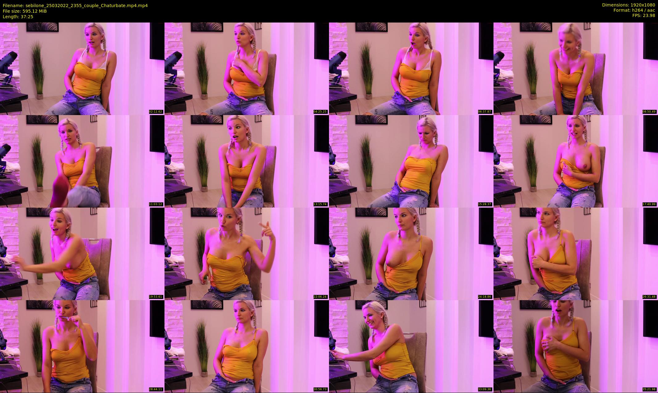 sebilone — 38 minute Chaturbate couple cam show recording, 1080p, Mar 25, 2022