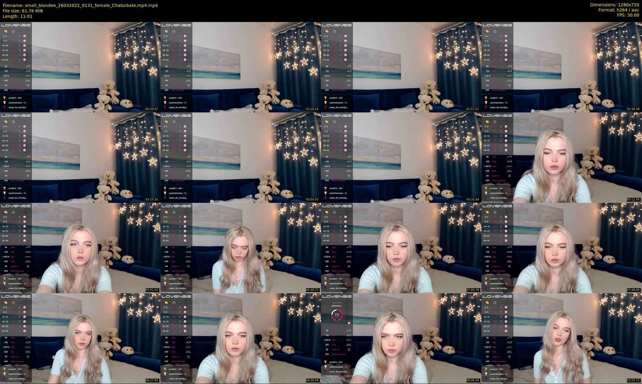 small_blondee — 12 minute Chaturbate female cam show recording, 720p, Mar 26, 2022