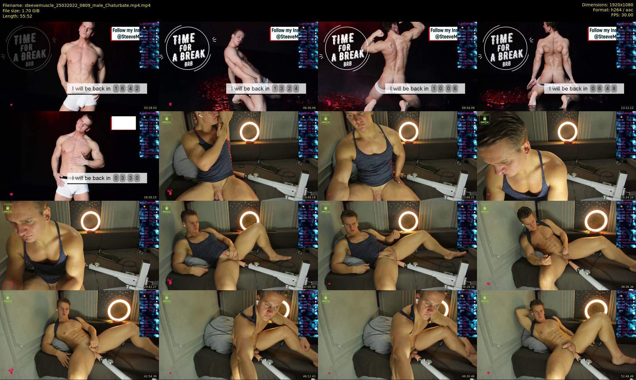 steevemuscle — 56 minute Chaturbate male cam show recording, 1080p, Mar 25, 2022