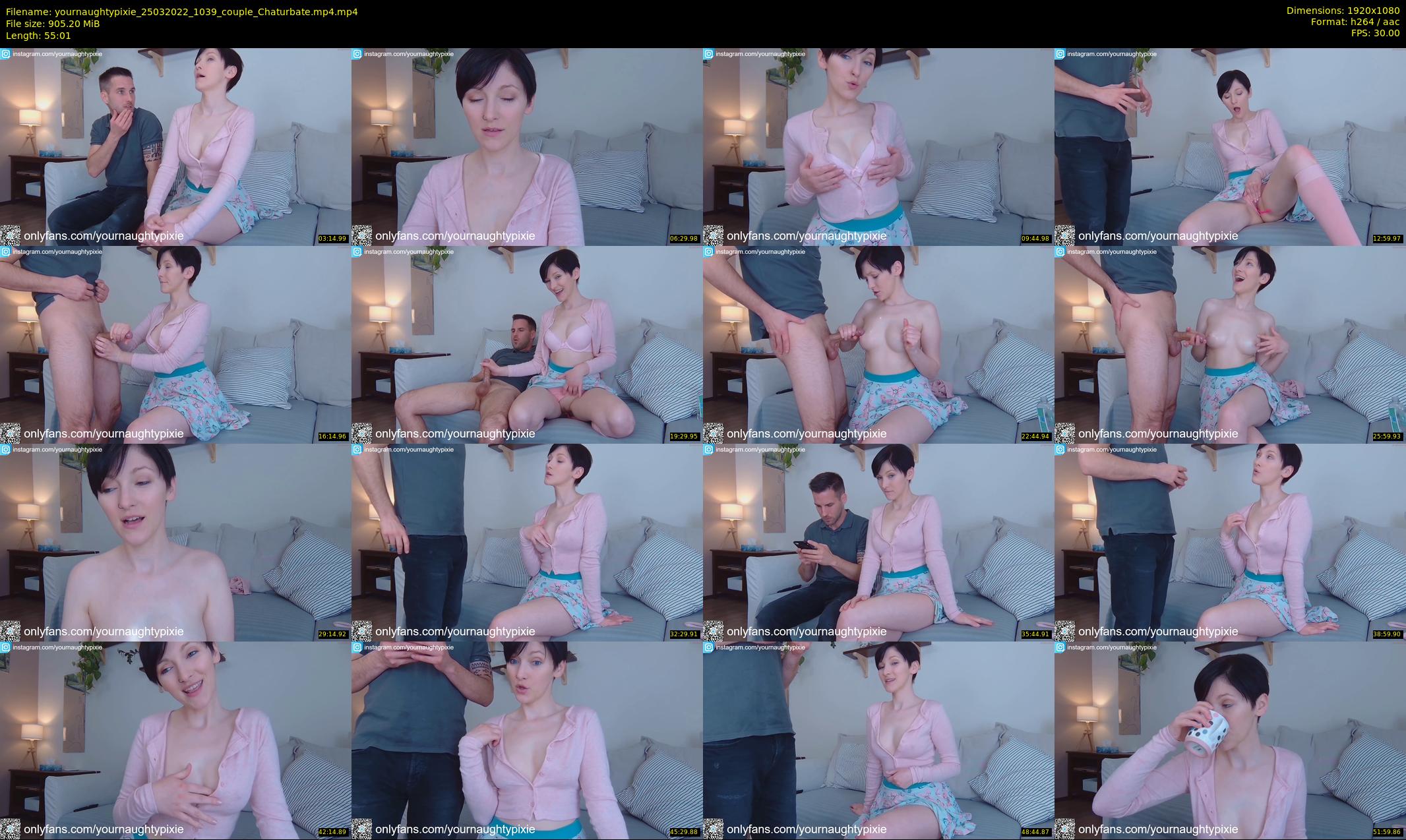yournaughtypixie — 56 minute Chaturbate couple cam show recording, 1080p, Mar 25, 2022