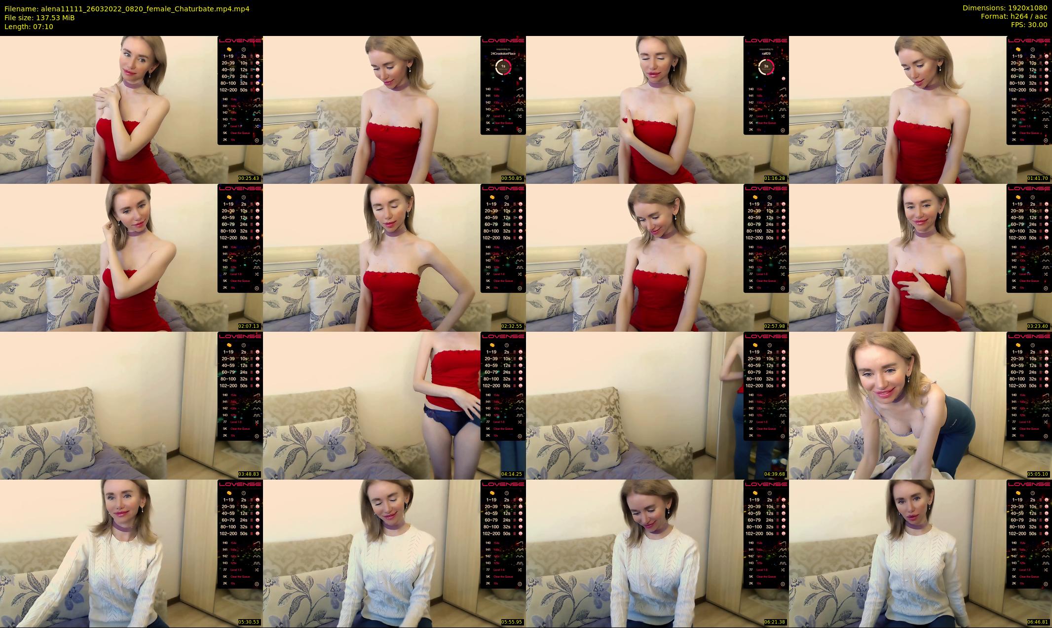 alena11111 — 8 minute Chaturbate female cam show recording, 1080p, Mar 26, 2022