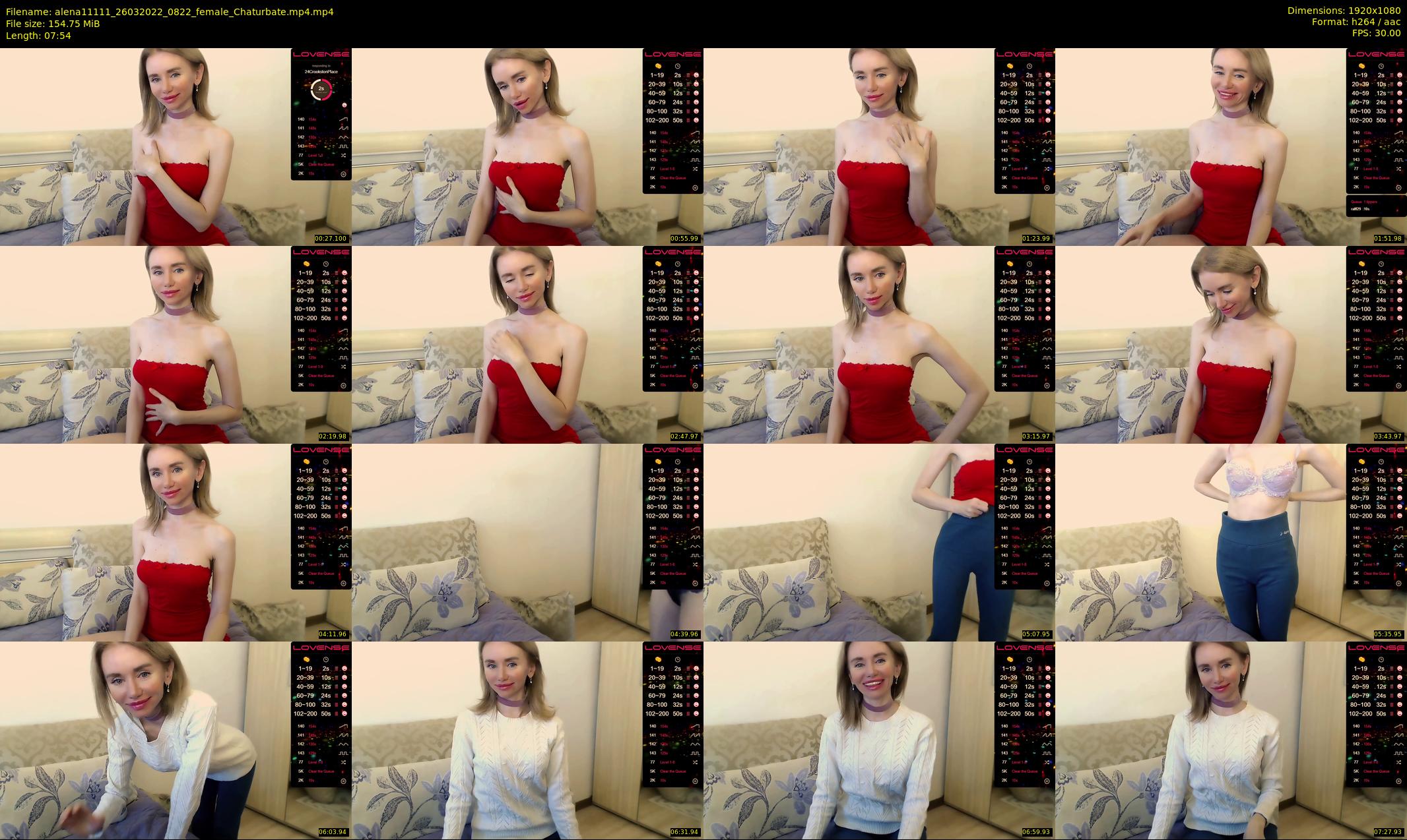 alena11111 — 8 minute Chaturbate female cam show recording, 1080p, Mar 26, 2022