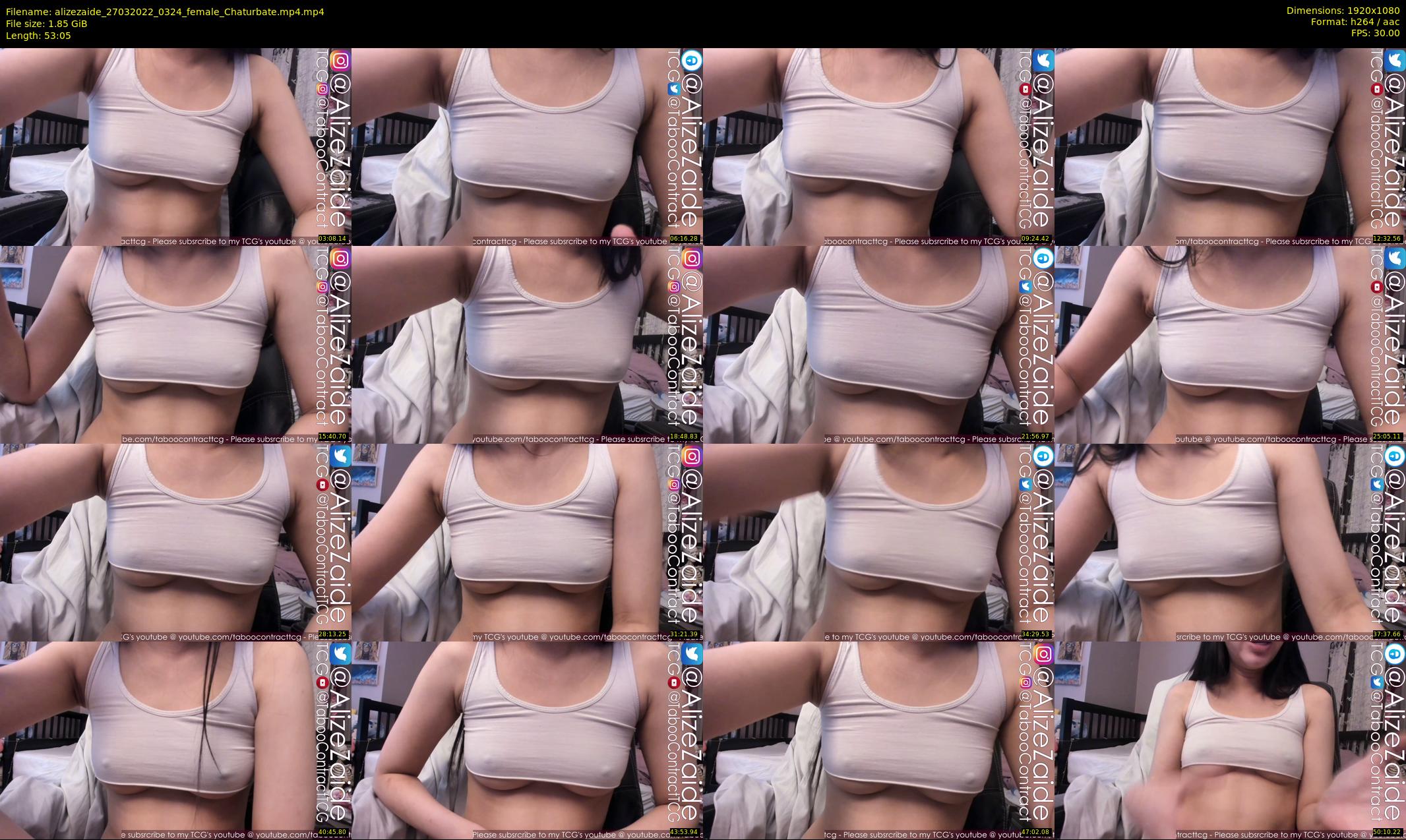alizezaide — 54 minute Chaturbate female cam show recording, 1080p, Mar 27, 2022