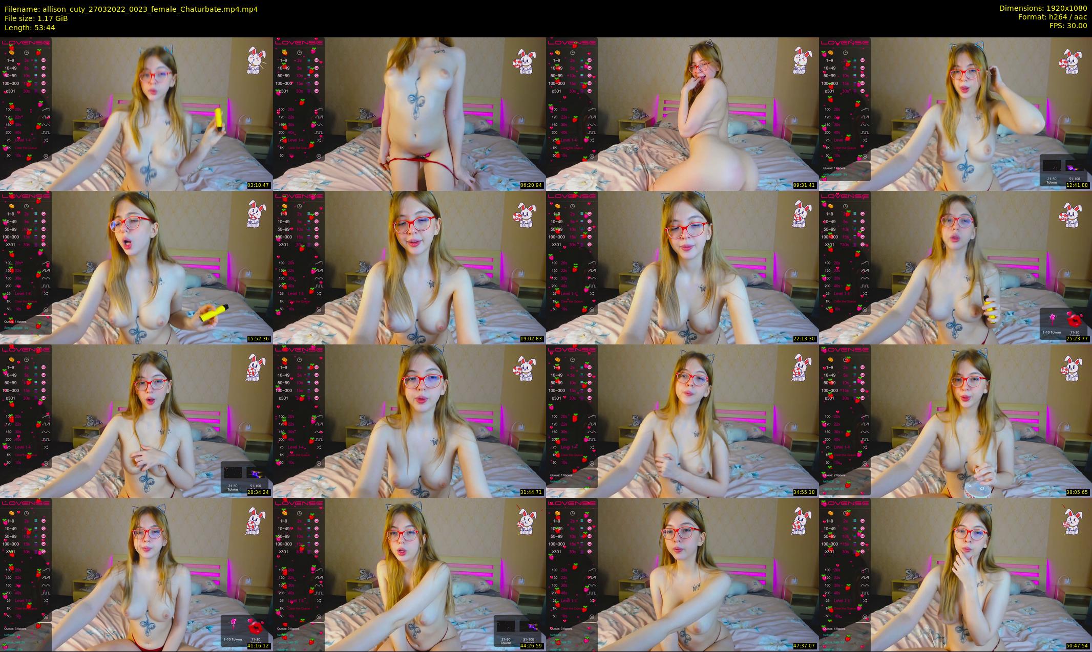 allison_cuty — 54 minute Chaturbate female cam show recording, 1080p, Mar 27, 2022