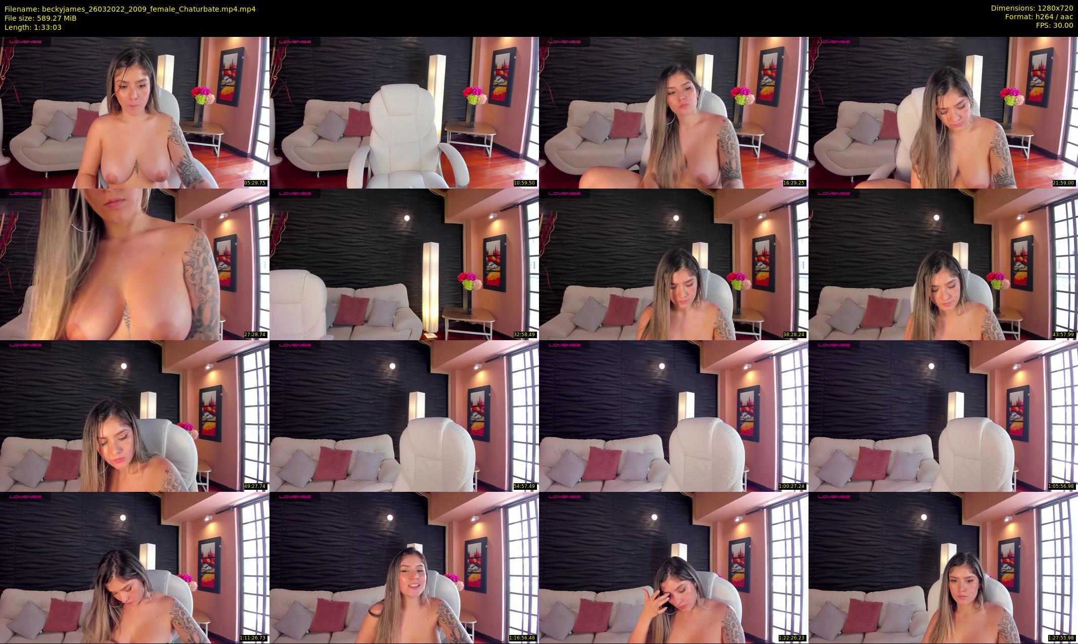 beckyjames — 94 minute Chaturbate female cam show recording, 720p, Mar 26, 2022