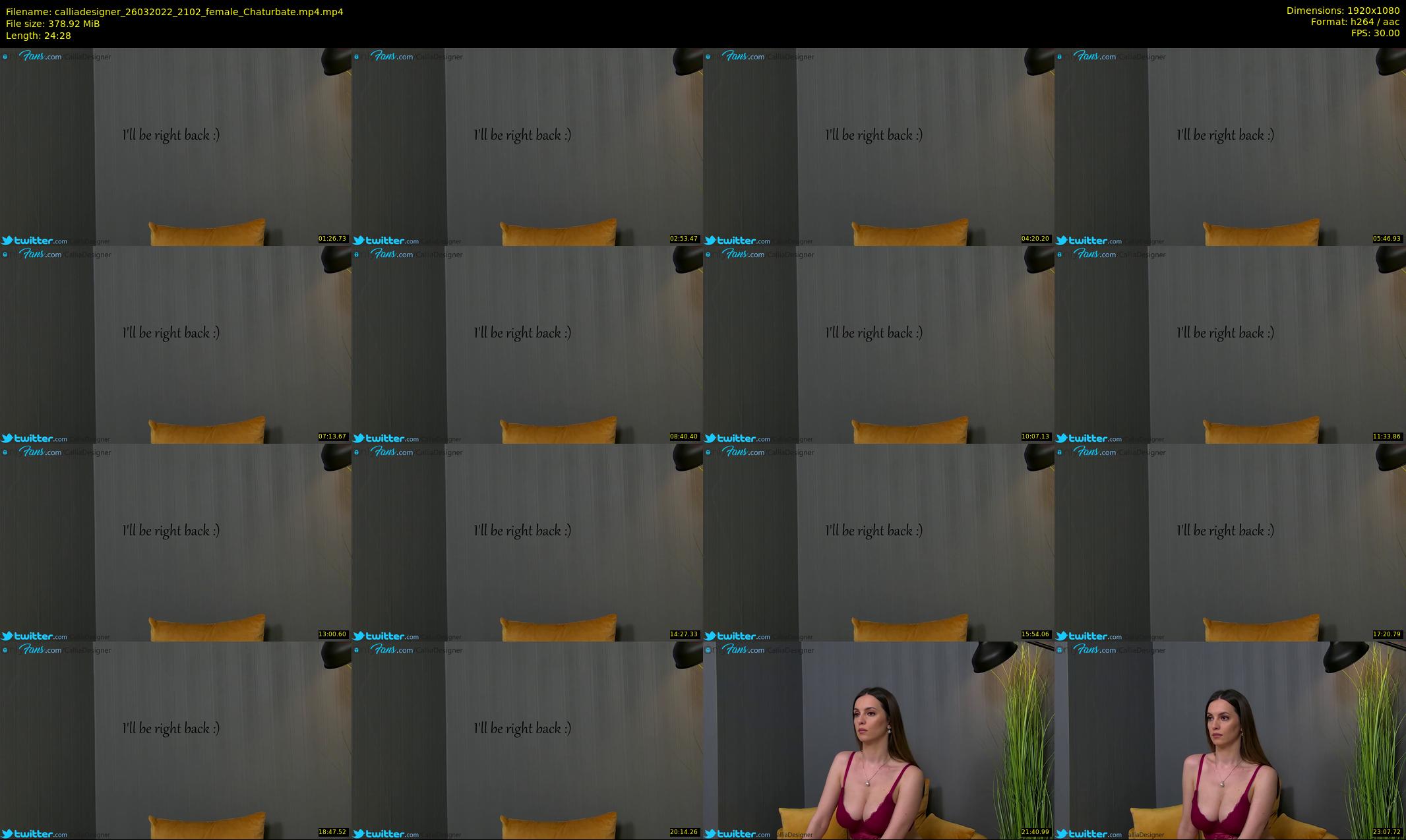 calliadesigner — 25 minute Chaturbate female cam show recording, 1080p, Mar 26, 2022
