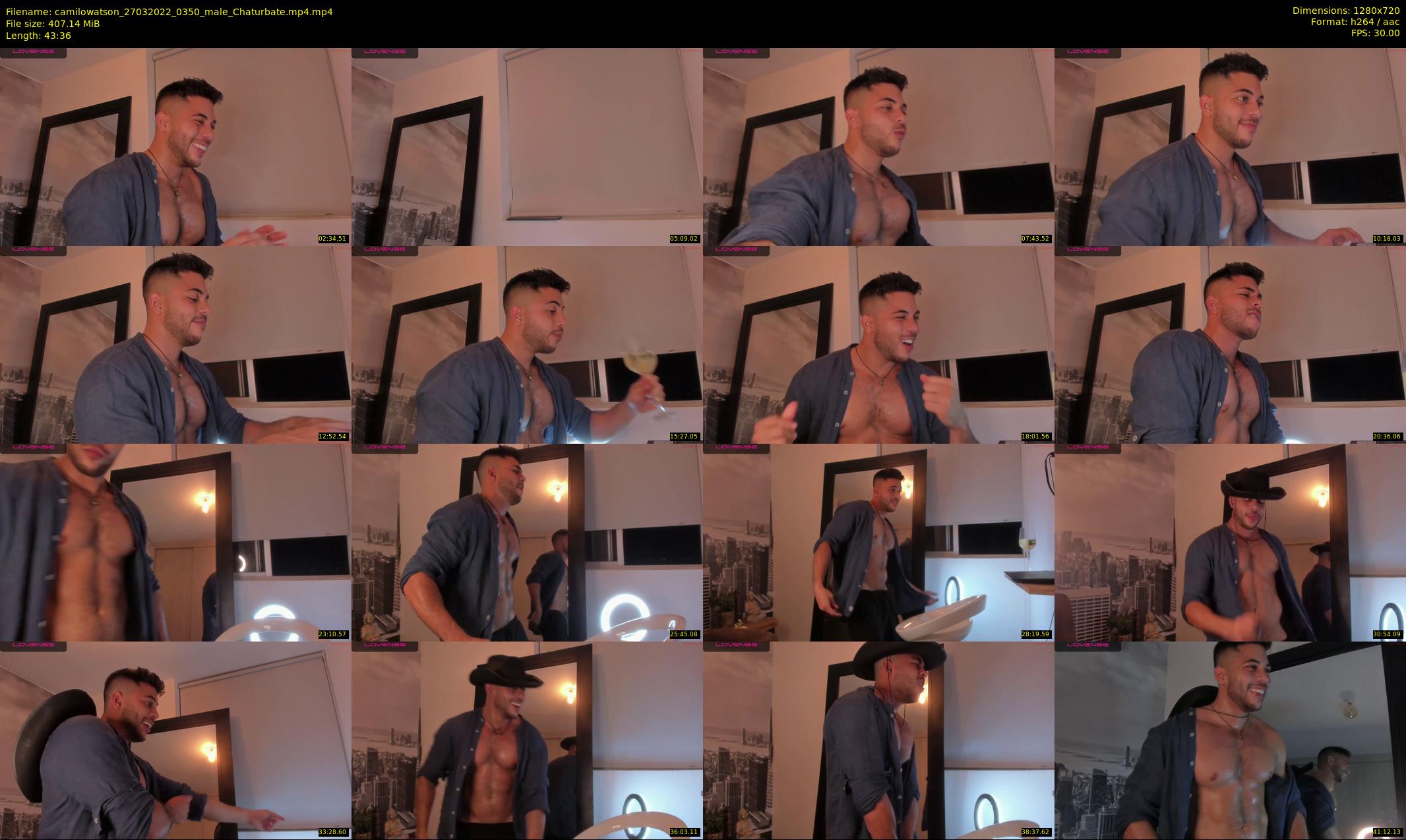 camilowatson — 44 minute Chaturbate male cam show recording, 720p, Mar 27, 2022