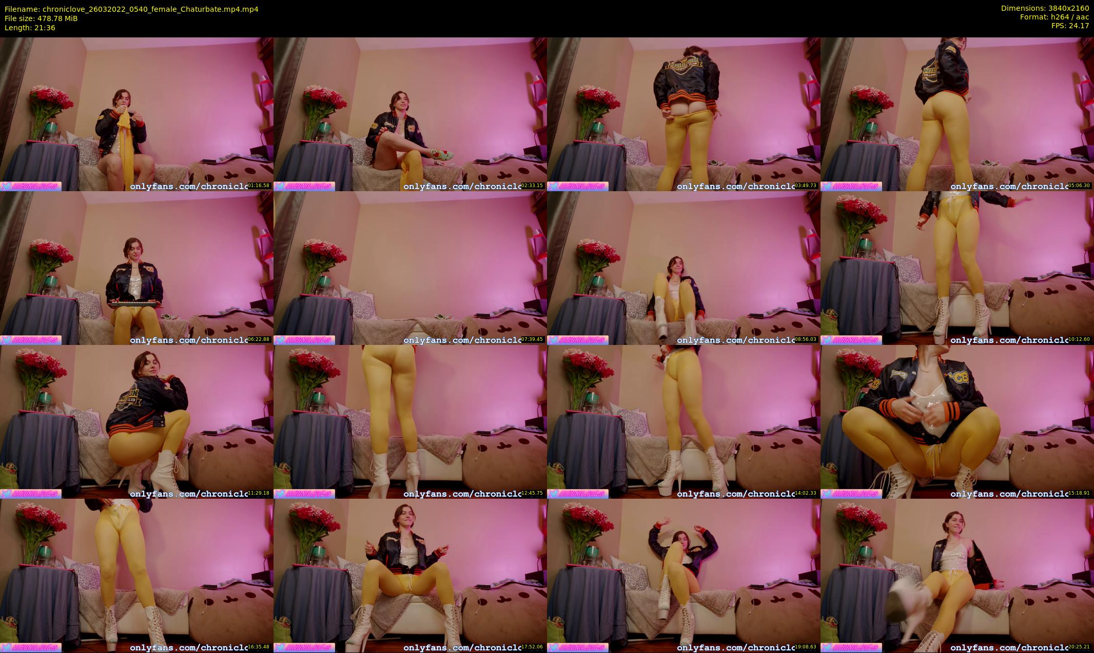 chroniclove — 22 minute Chaturbate female cam show recording, 4K, Mar 26, 2022