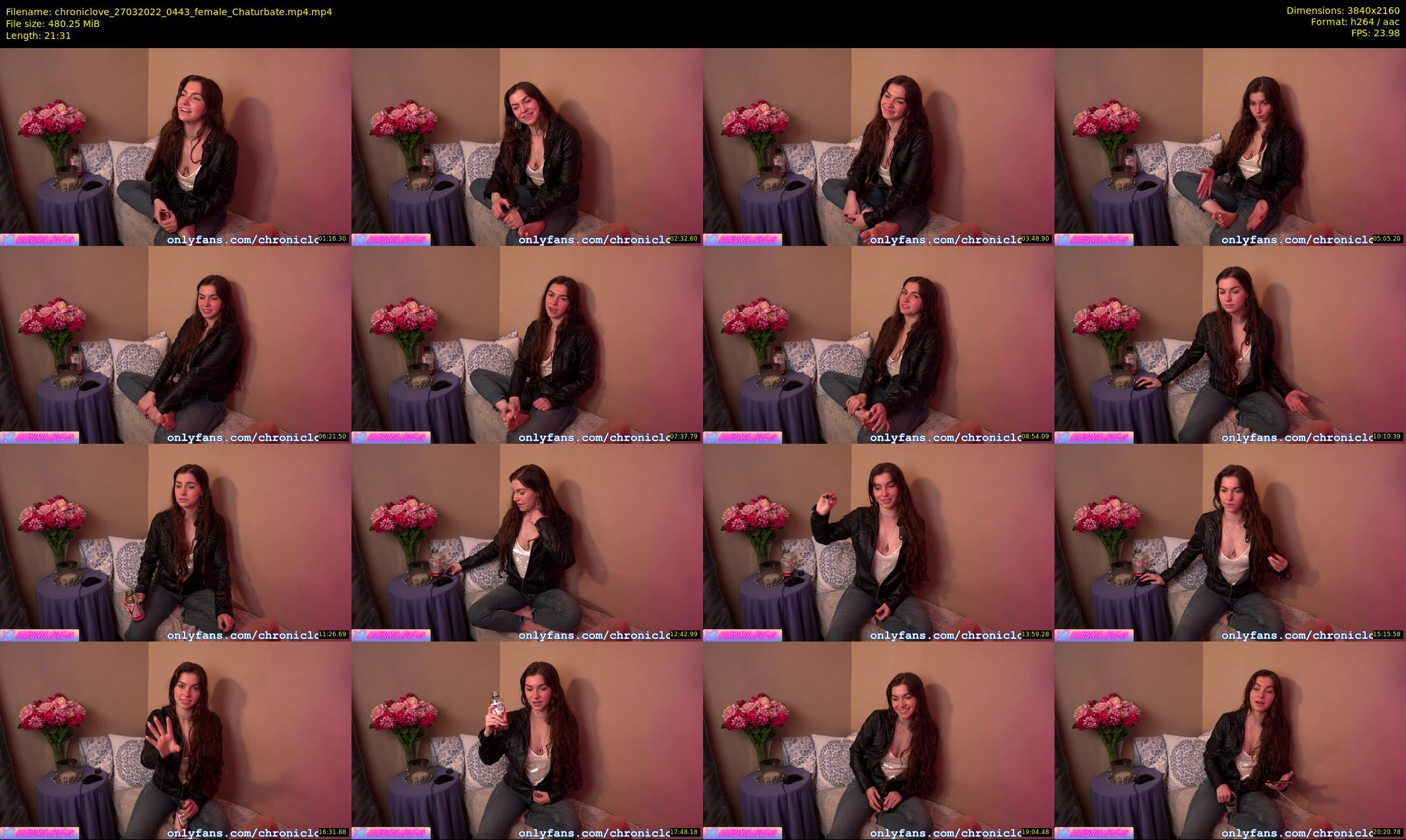 chroniclove — 22 minute Chaturbate female cam show recording, 4K, Mar 27, 2022