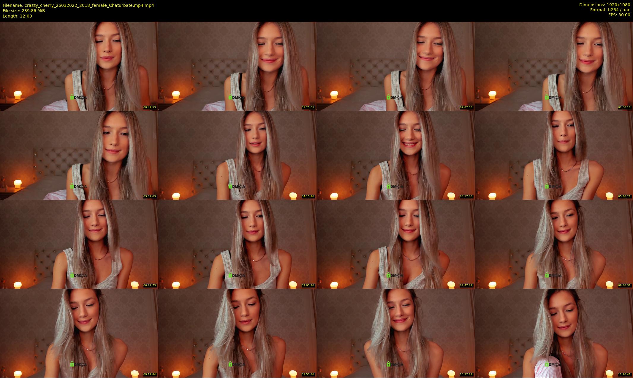 crazzy_cherry — 12 minute Chaturbate female cam show recording, 1080p, Mar 26, 2022