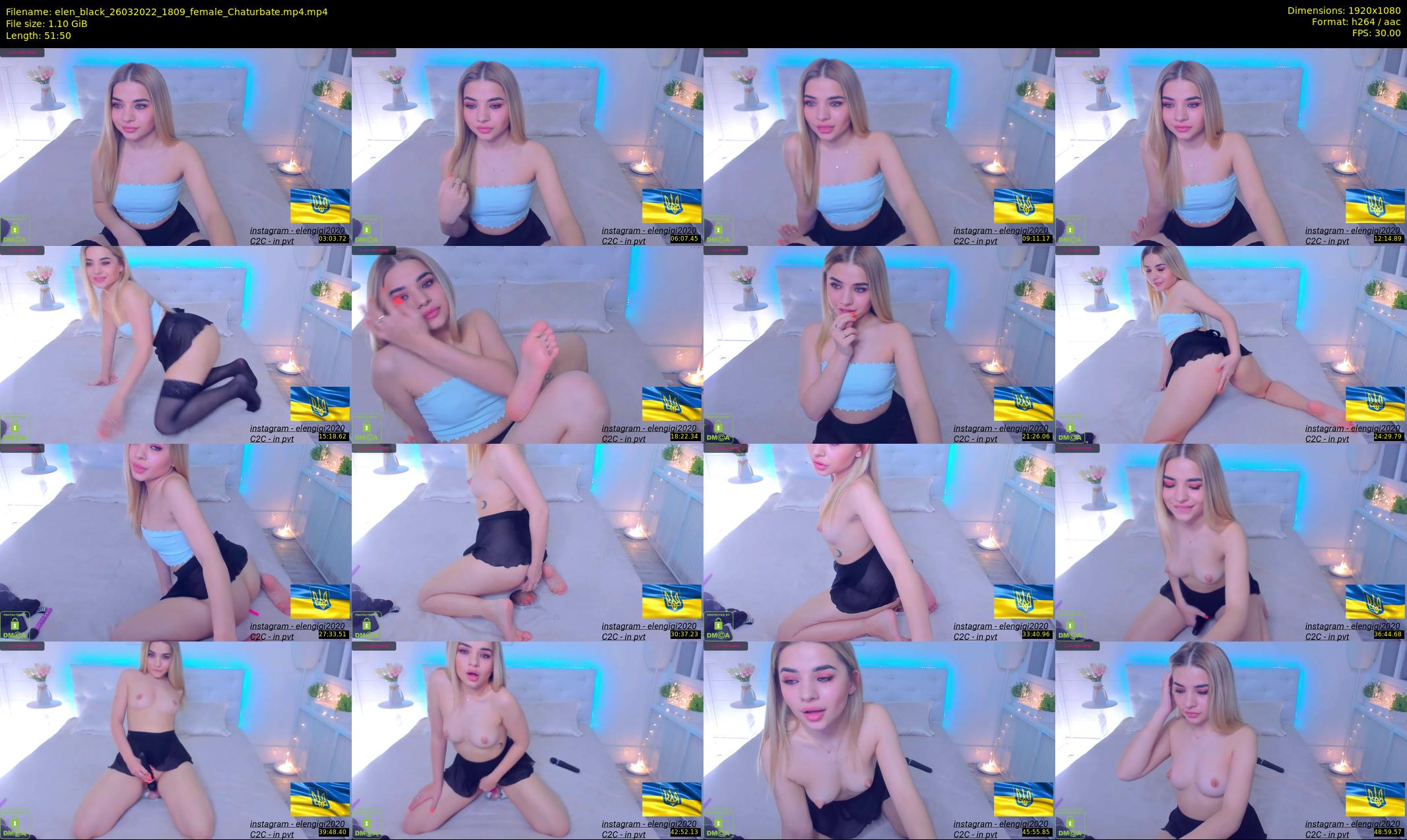 elen_black — 52 minute Chaturbate female cam show recording, 1080p, Mar 26, 2022