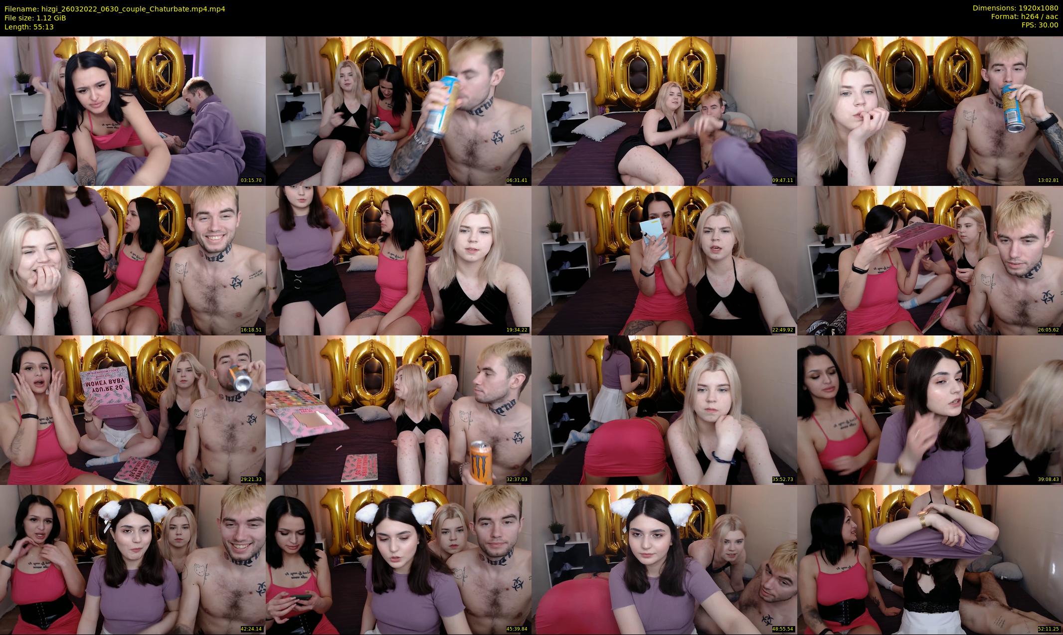hizgi — 56 minute Chaturbate couple cam show recording, 1080p, Mar 26, 2022
