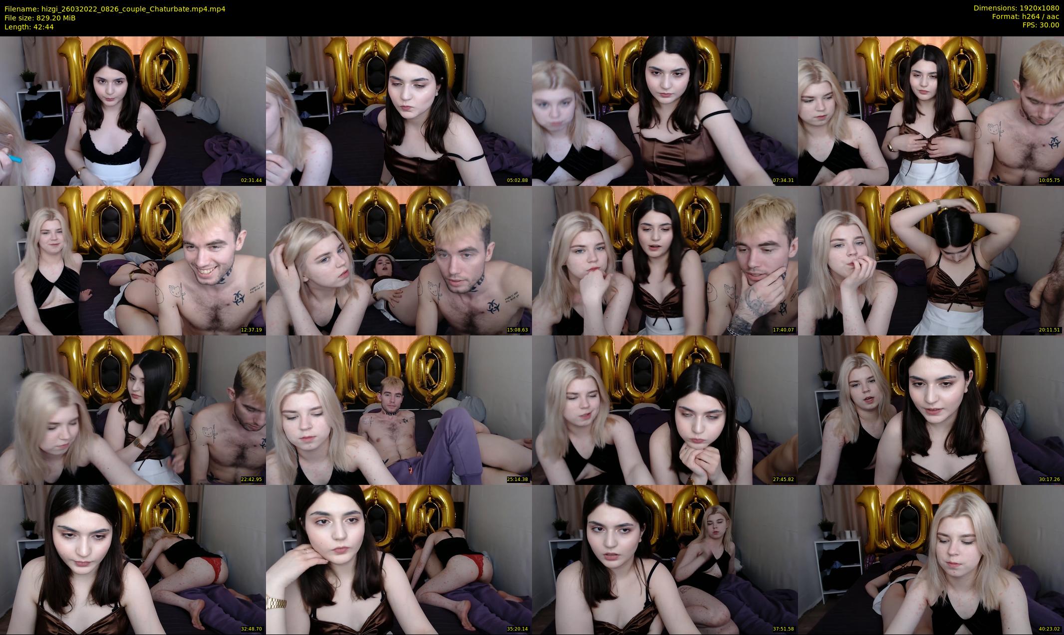 hizgi — 43 minute Chaturbate couple cam show recording, 1080p, Mar 26, 2022