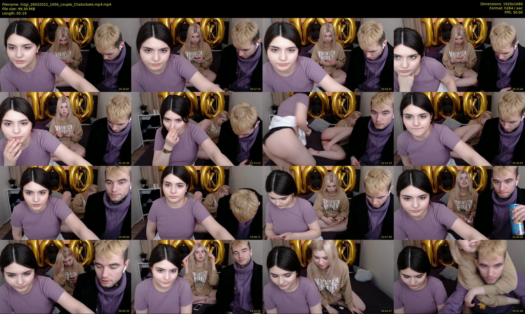 hizgi — 6 minute Chaturbate couple cam show recording, 1080p, Mar 26, 2022