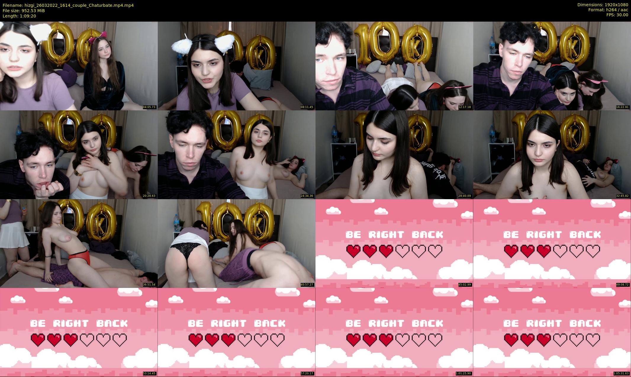 hizgi — 70 minute Chaturbate couple cam show recording, 1080p, Mar 26, 2022