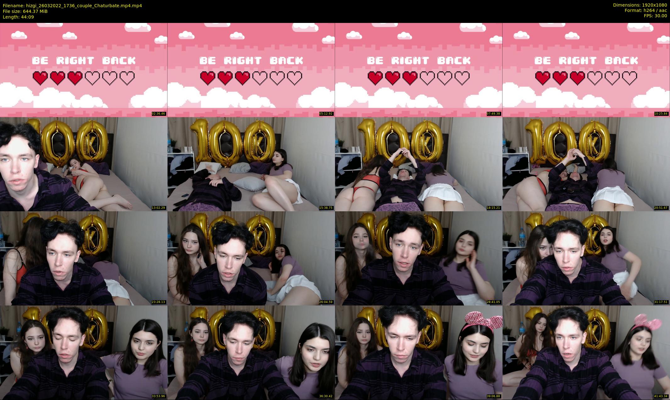 hizgi — 45 minute Chaturbate couple cam show recording, 1080p, Mar 26, 2022