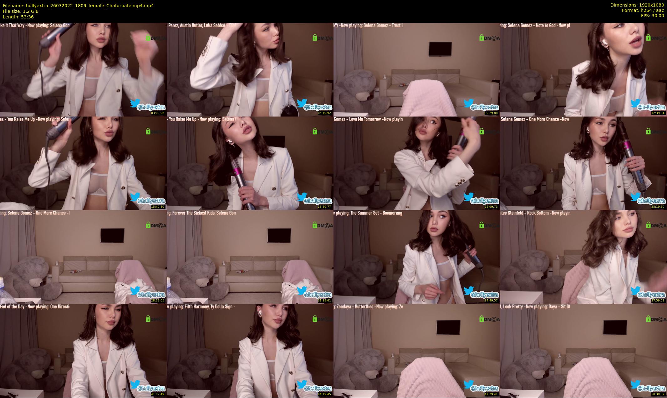 hollyextra — 54 minute Chaturbate female cam show recording, 1080p, Mar 26, 2022
