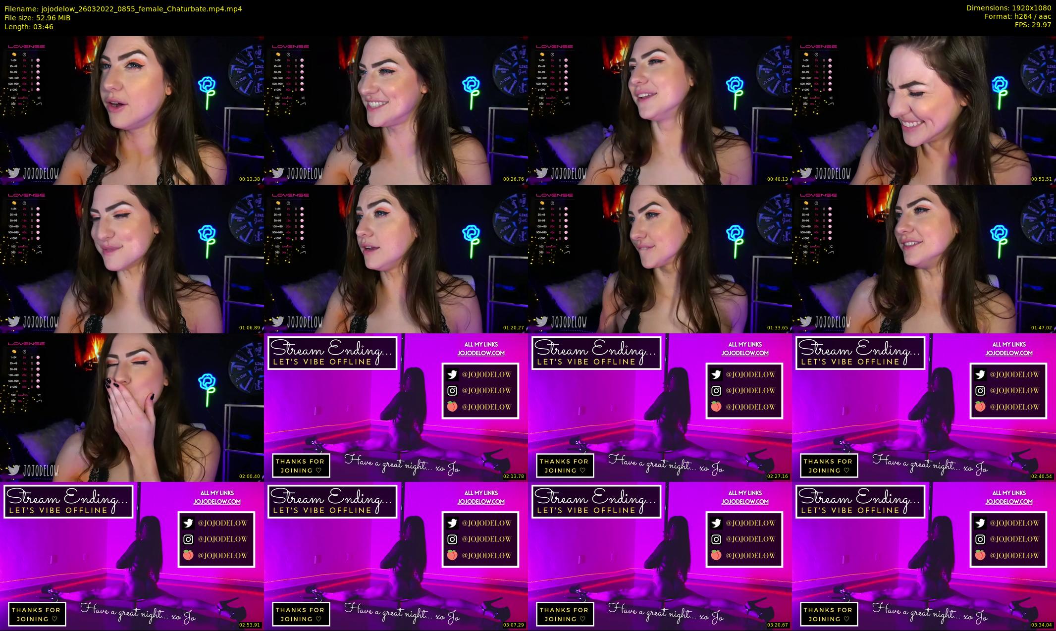 jojodelow — 4 minute Chaturbate female cam show recording, 1080p, Mar 26, 2022
