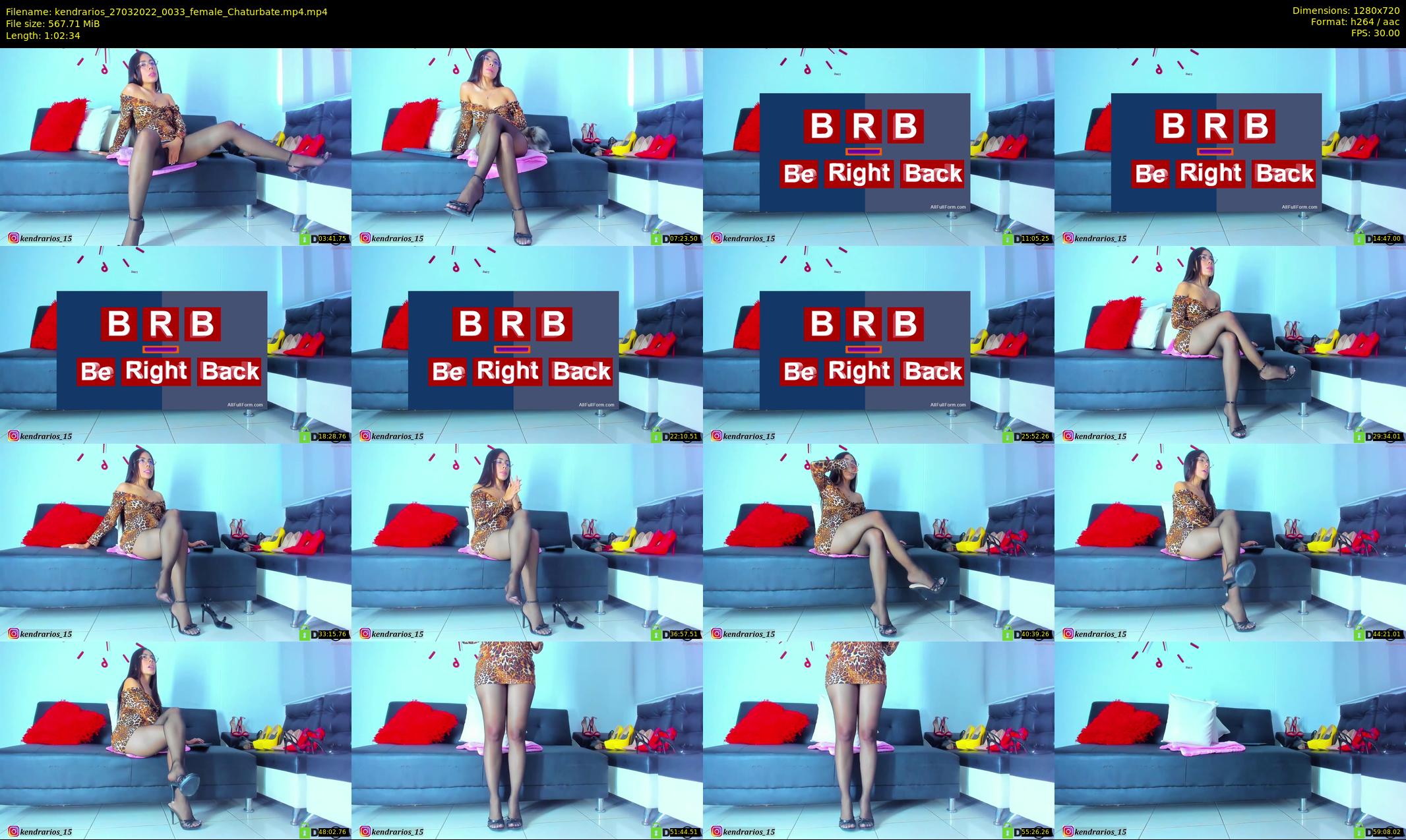 kendrarios — 63 minute Chaturbate female cam show recording, 720p, Mar 27, 2022