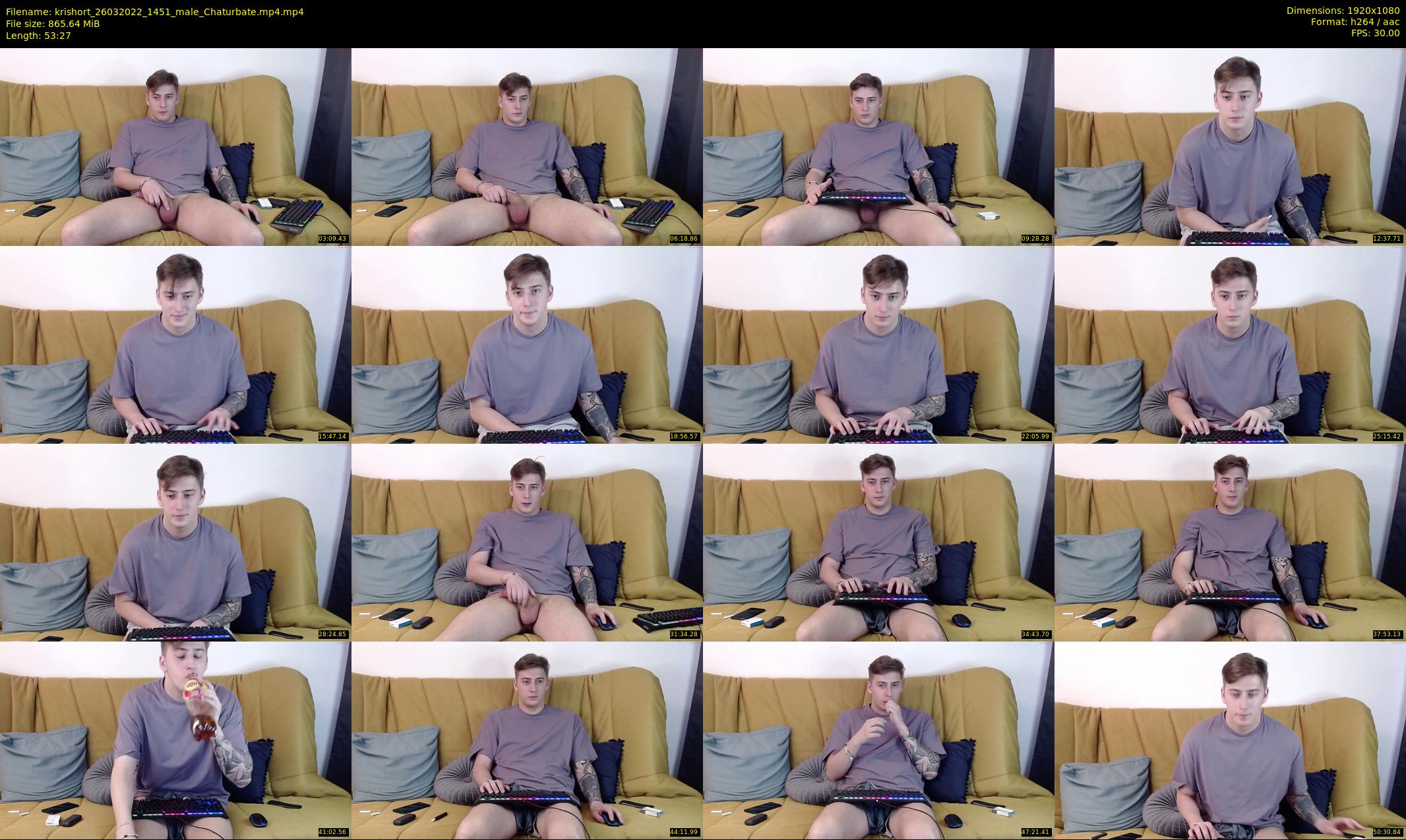 krishort — 54 minute Chaturbate male cam show recording, 1080p, Mar 26, 2022