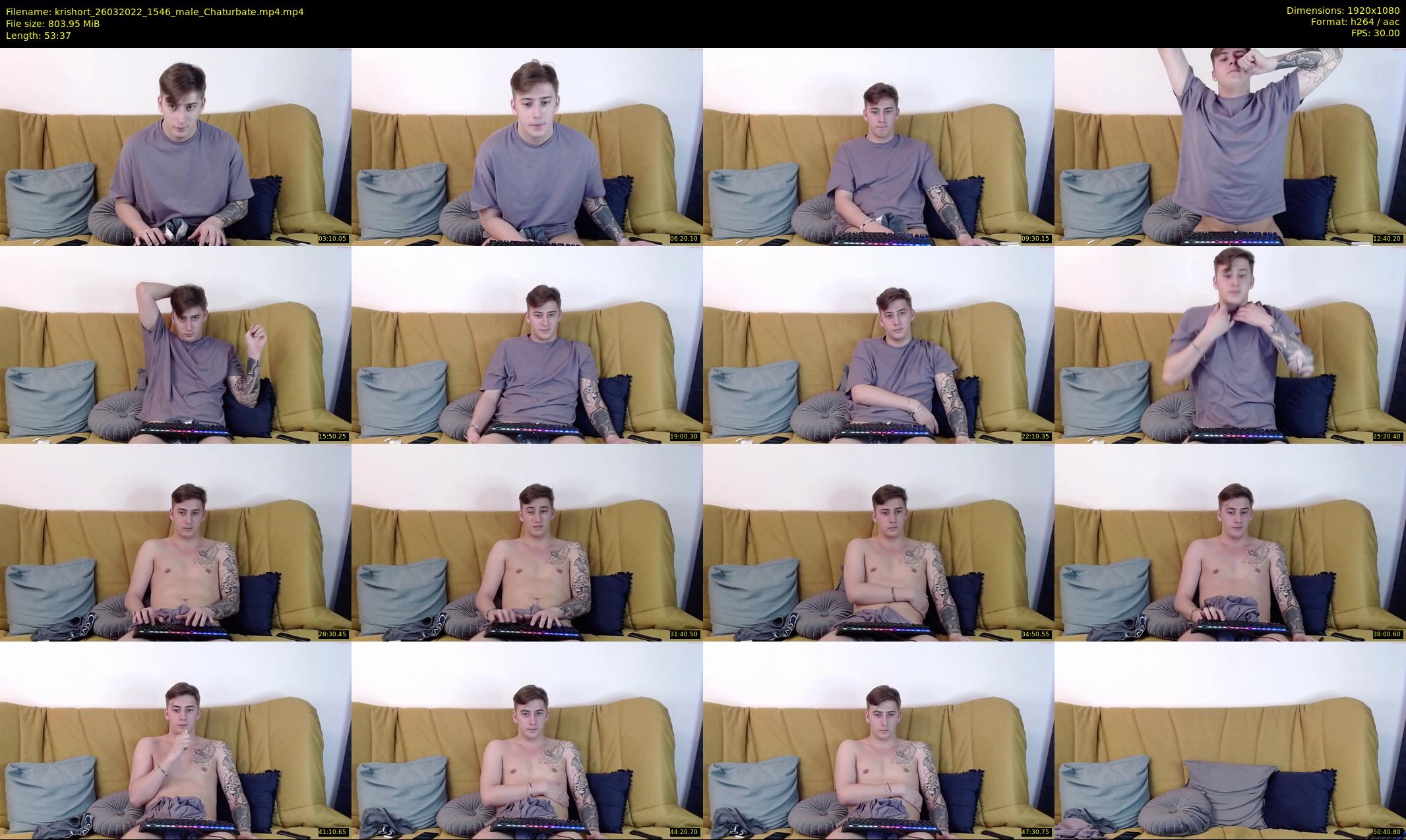 krishort — 54 minute Chaturbate male cam show recording, 1080p, Mar 26, 2022