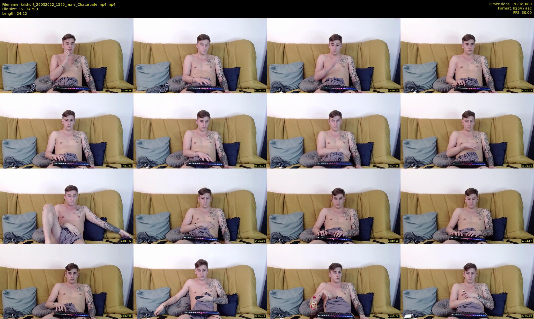 krishort — 25 minute Chaturbate male cam show recording, 1080p, Mar 26, 2022