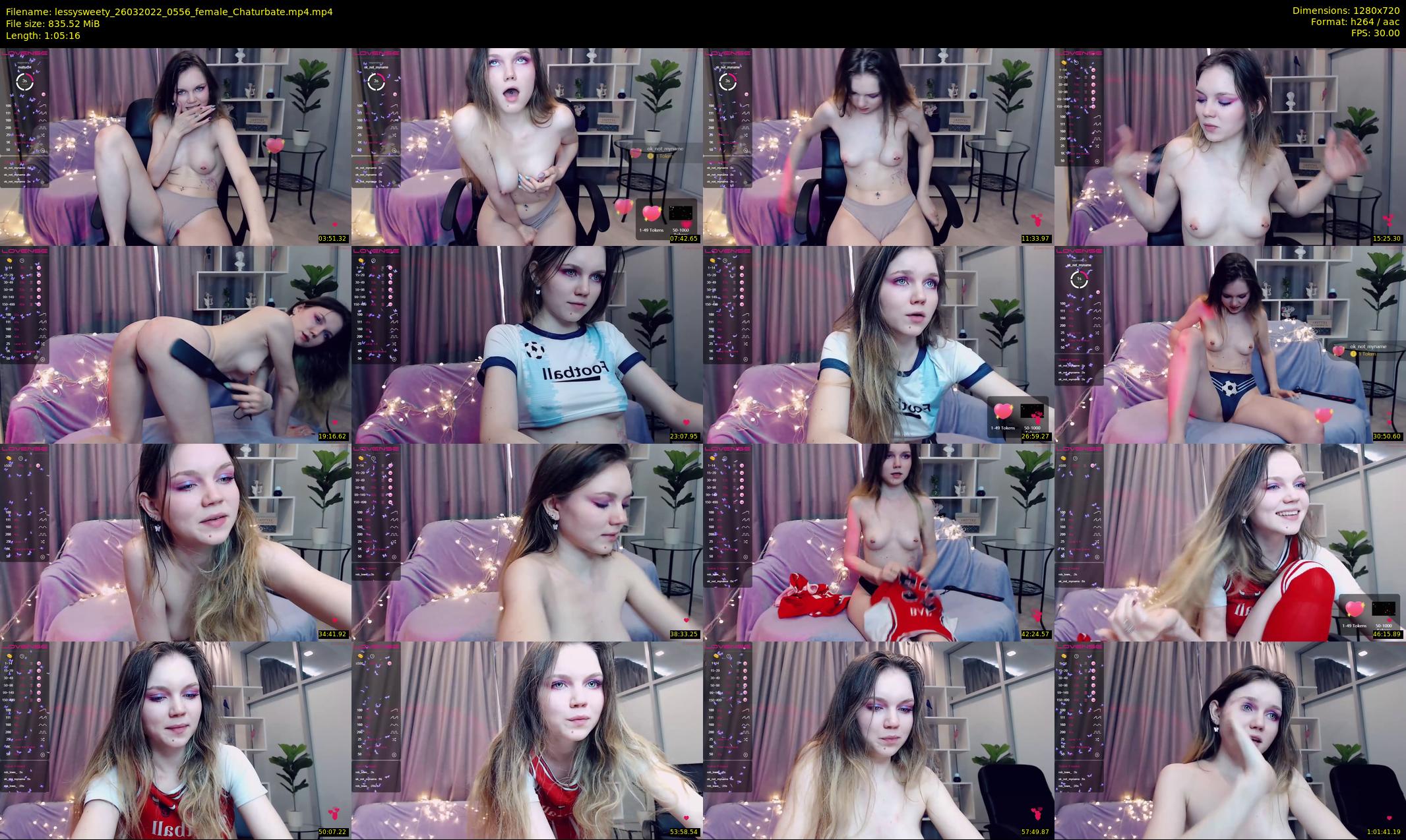 lessysweety — 66 minute Chaturbate female cam show recording, 720p, Mar 26, 2022