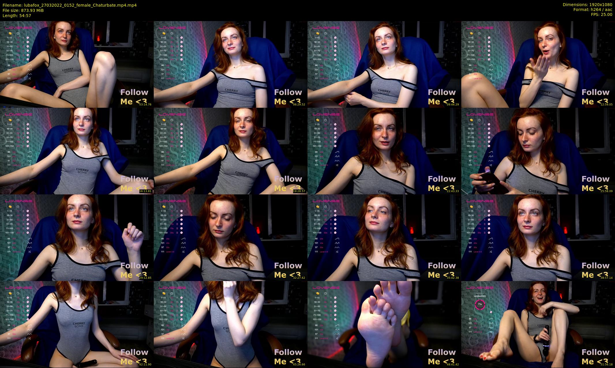 lubafox — 55 minute Chaturbate female cam show recording, 1080p, Mar 27, 2022