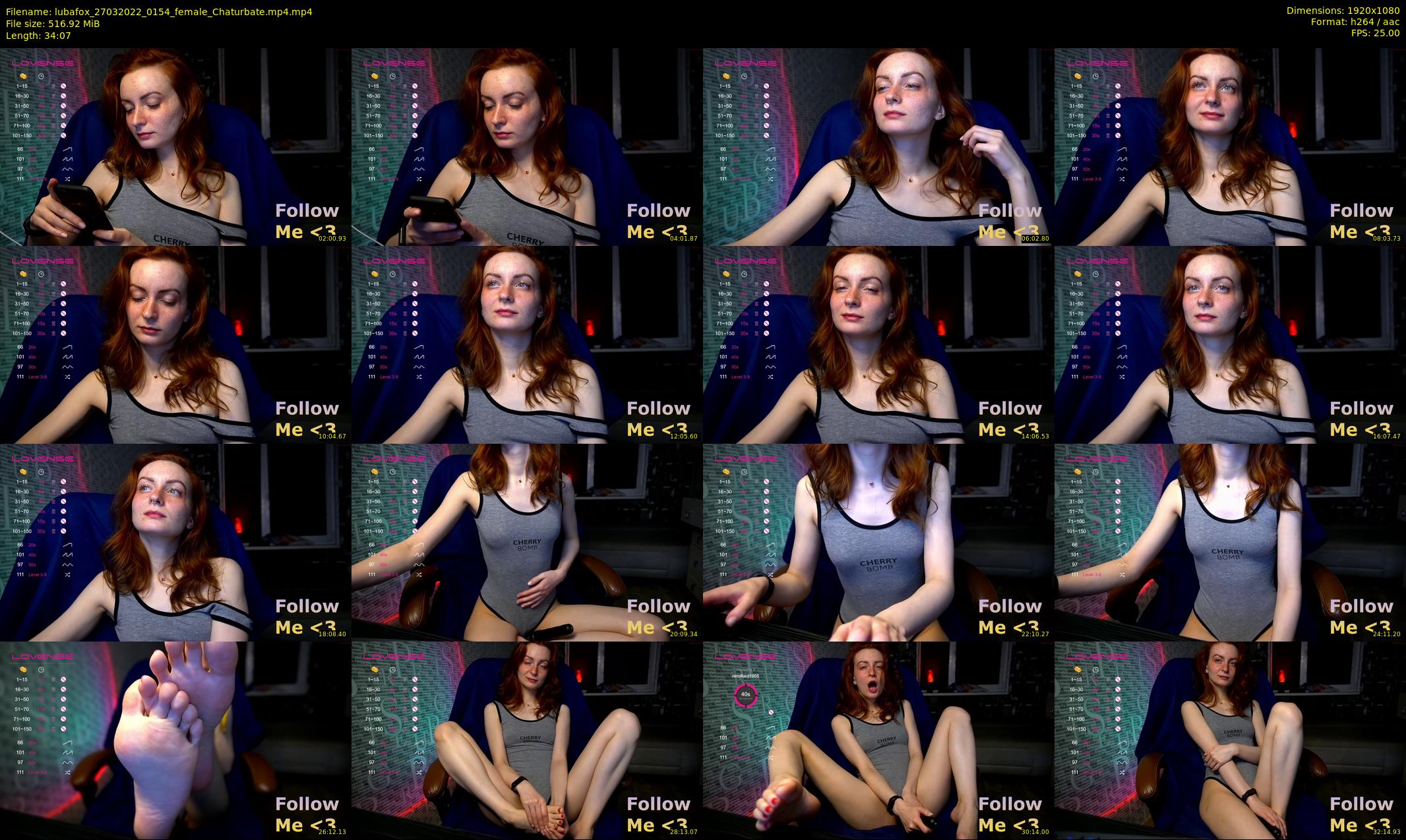 lubafox — 35 minute Chaturbate female cam show recording, 1080p, Mar 27, 2022