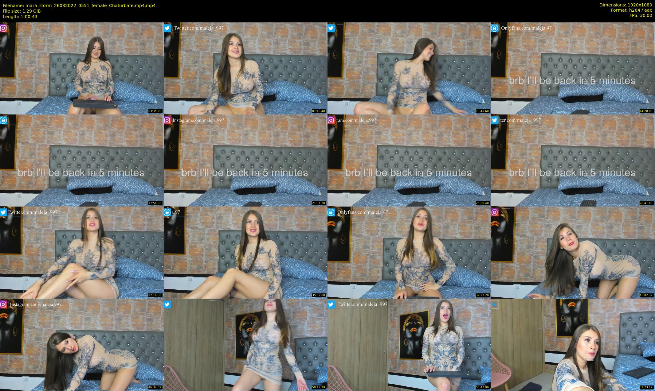 mara_storm — 61 minute Chaturbate female cam show recording, 1080p, Mar 26, 2022
