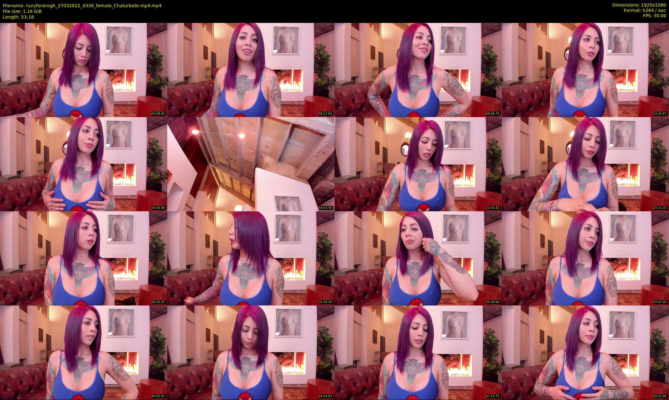 nuryforerogh — 54 minute Chaturbate female cam show recording, 1080p, Mar 27, 2022