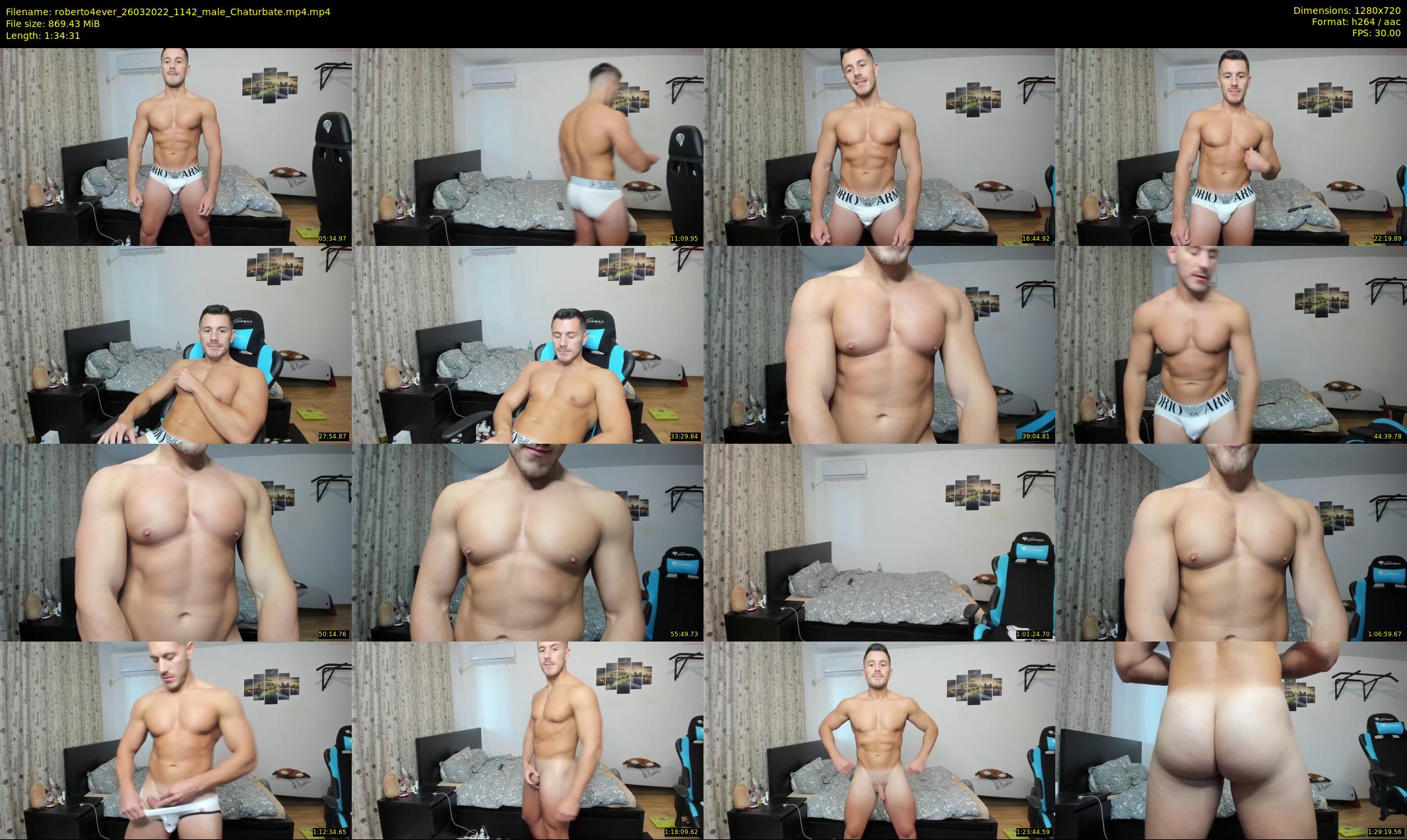 roberto4ever — 95 minute Chaturbate male cam show recording, 720p, Mar 26, 2022